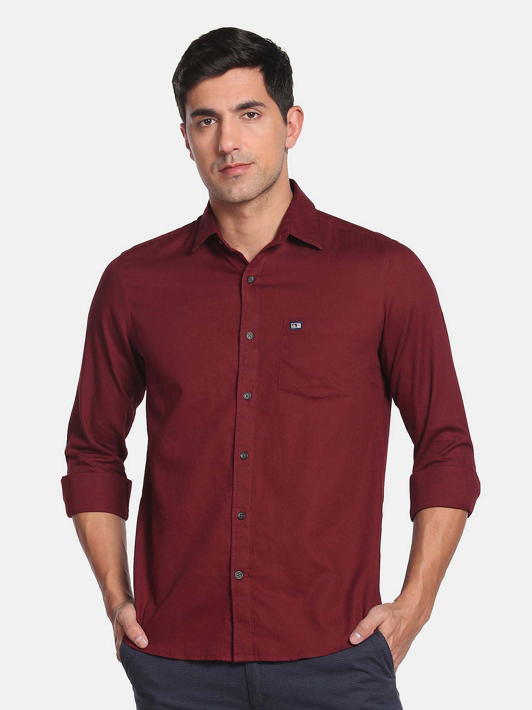 

Arrow Sport Men Slim Fit Pure Cotton Casual Shirt, Red