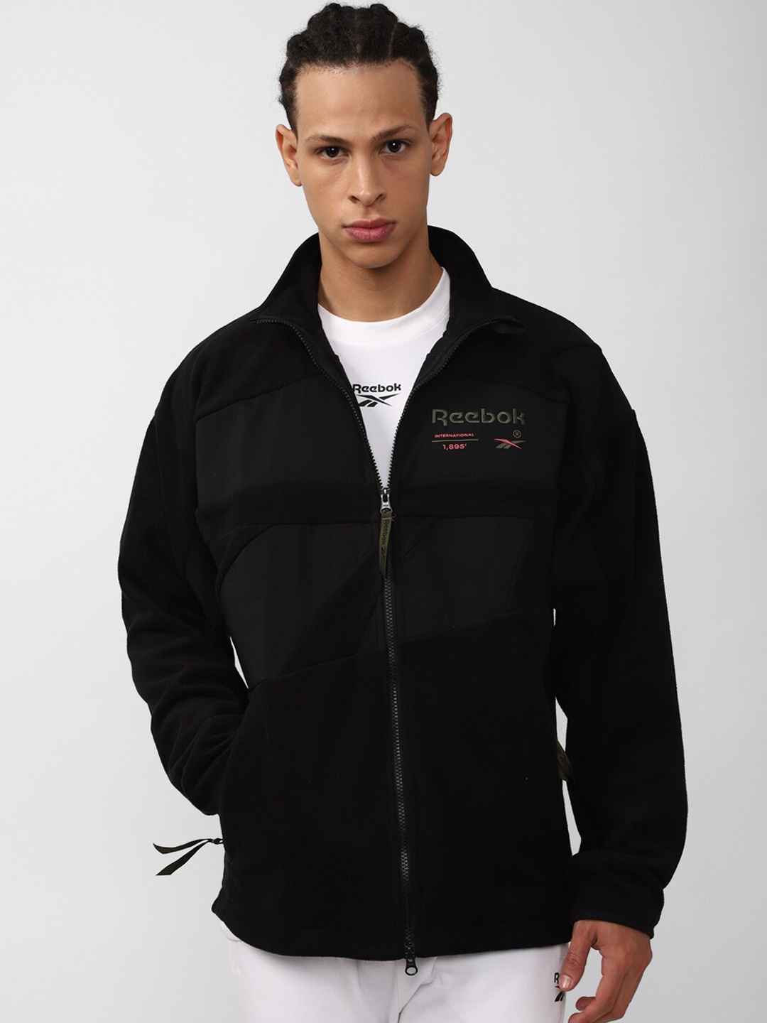 

Reebok Men CL Q1 Vector Sporty Jacket with Embroidered, Black