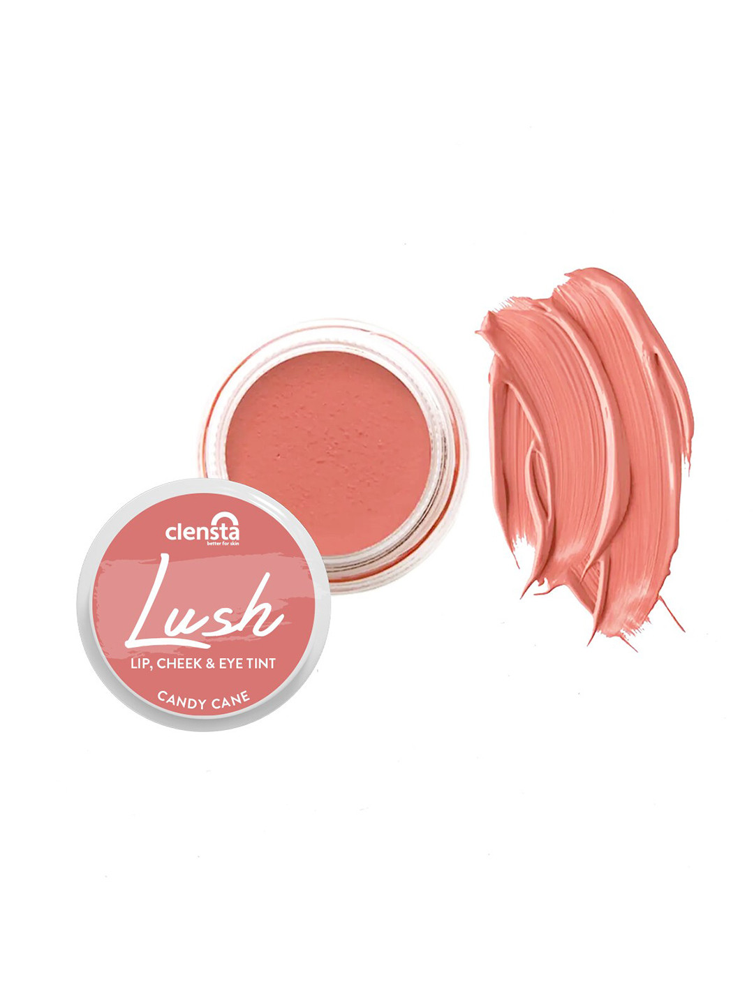 

Clensta Lush Long-Lasting Lip & Cheek Tint with Jojoba Oil 5g - Candy Cane, Pink