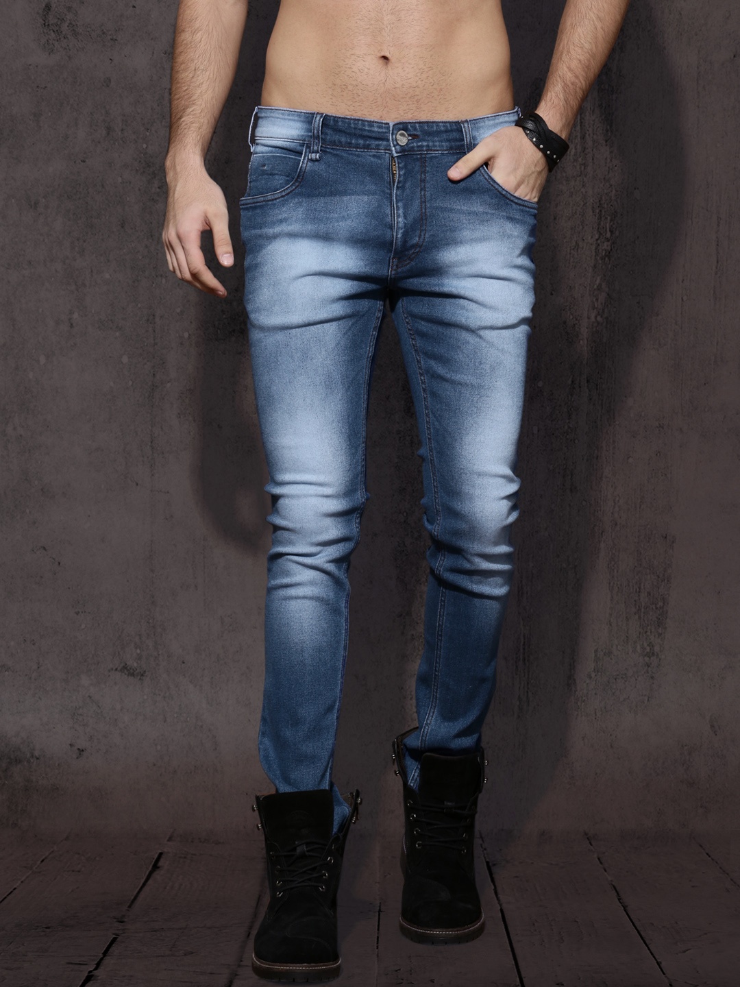 

Roadster Men Blue Skinny Fit Mid-Rise Clean Look Stretchable Jeans