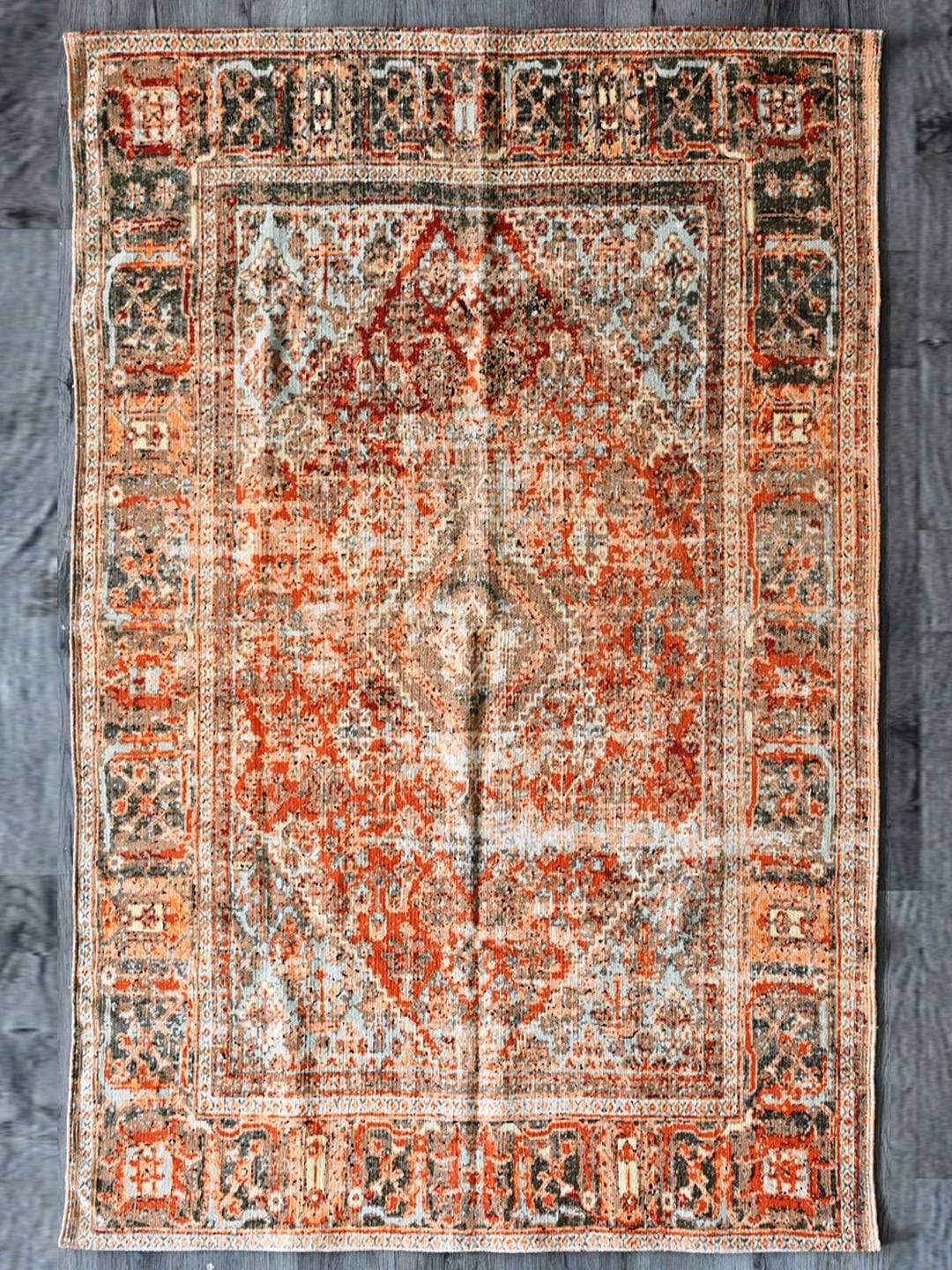 

Art Avenue Red & Brown Ethnic Motifs Printed Cotton Carpet