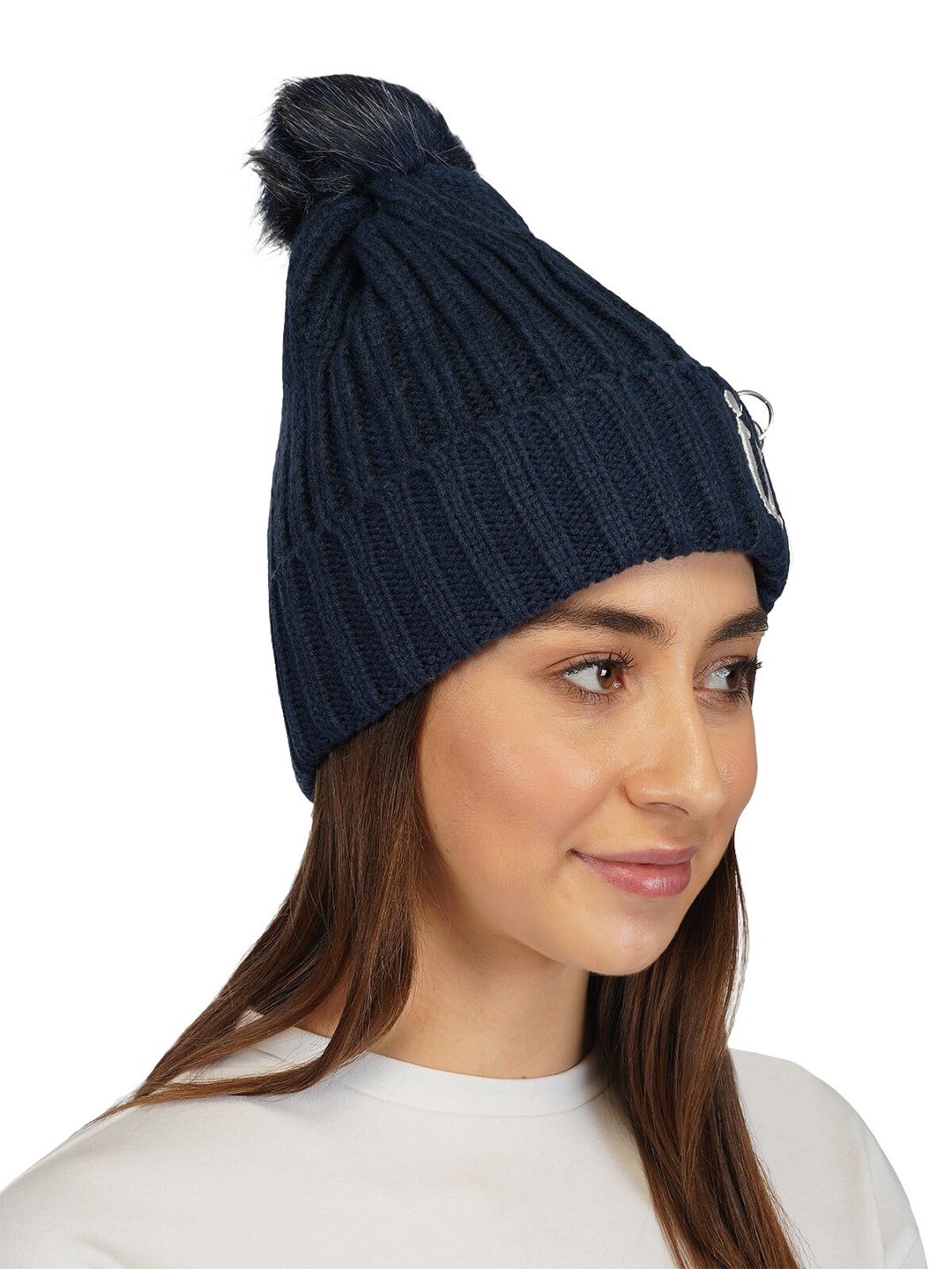 

iSWEVEN Women Woolen Winter Beanie Caps, Blue