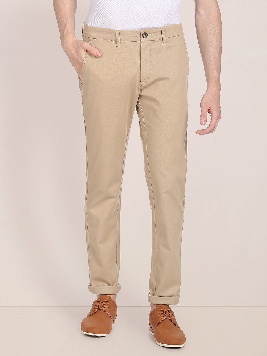 

U.S. Polo Assn. Men Regular-Fit Chinos Trouser, Brown