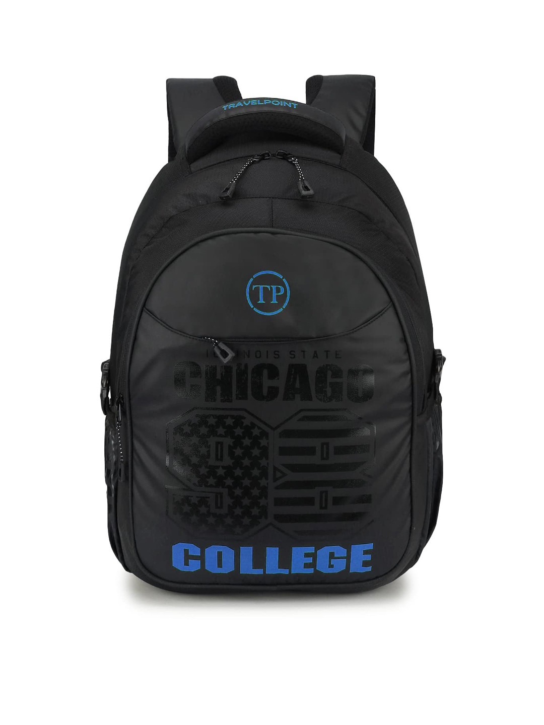 

TRAVEL POINT Printed Laptop Bag, Black