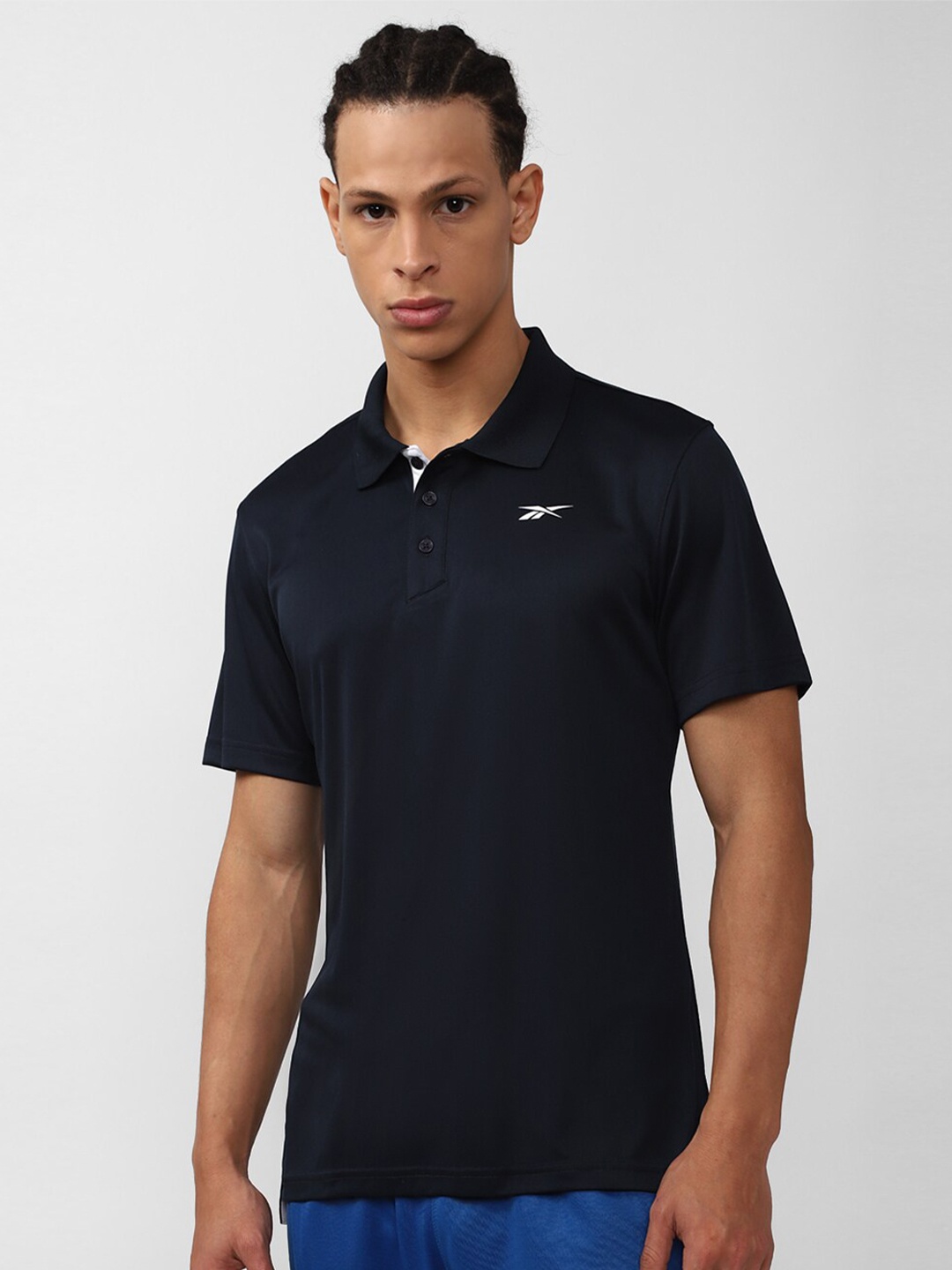

Reebok Men Training Foundation Poly Polo T-shirt, Navy blue