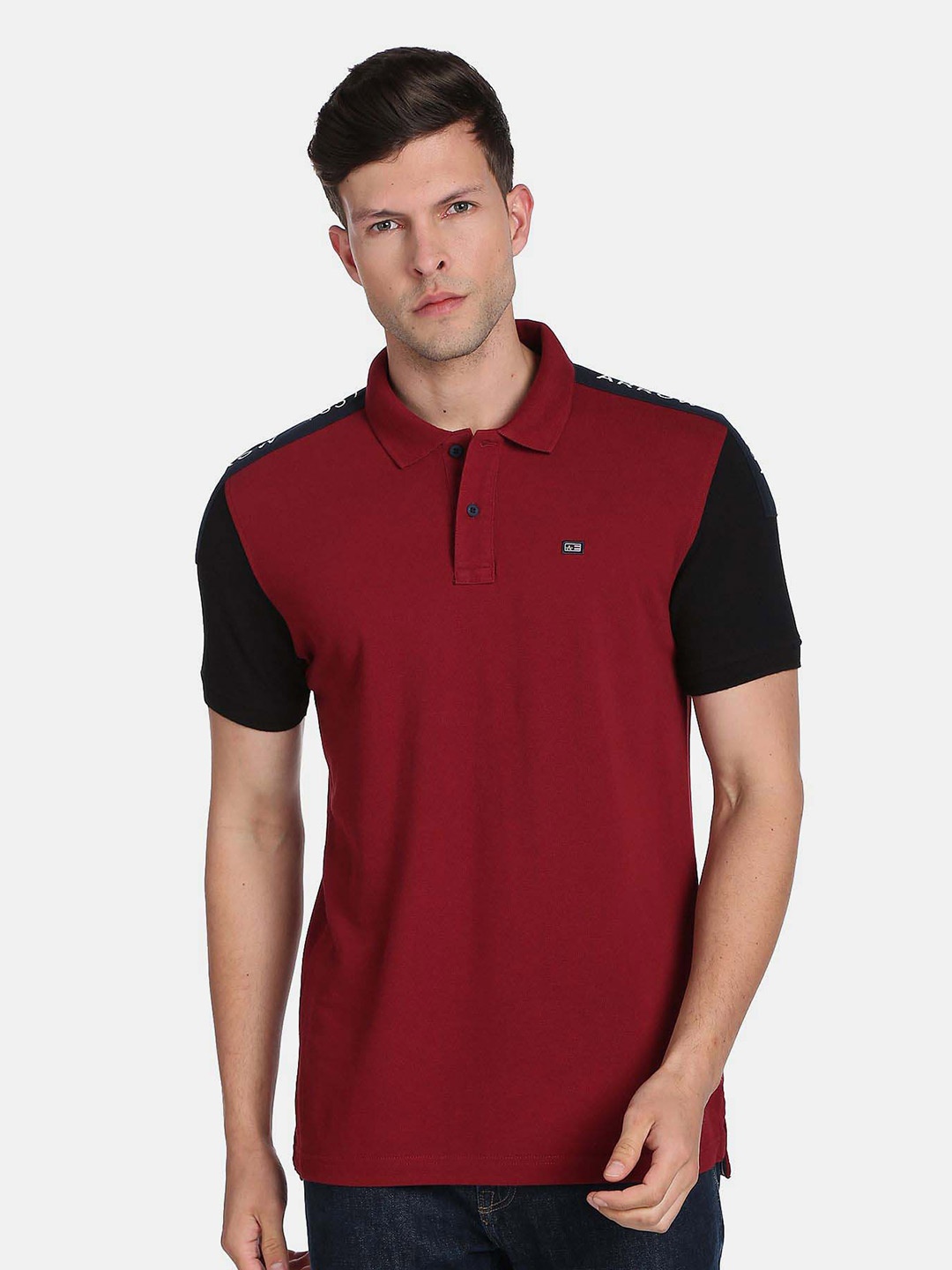 

Arrow Sport Men Polo Collar Pure Cotton T-shirt, Red