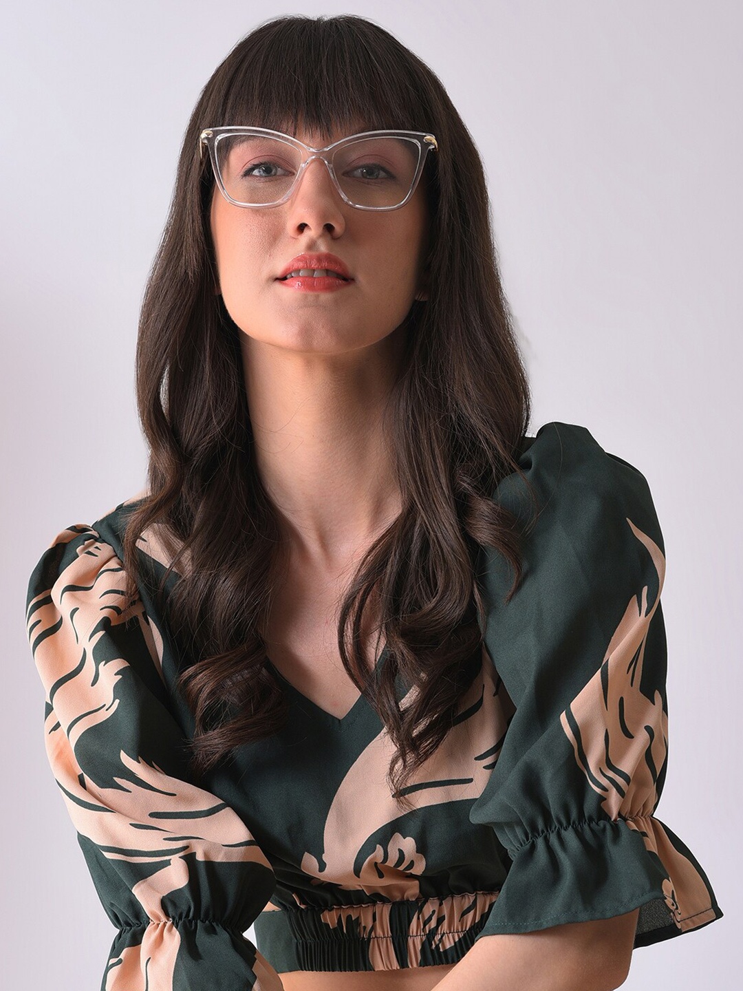 

HAUTE SAUCE by Campus Sutra Women Clear Lens & Cateye Sunglasses, White