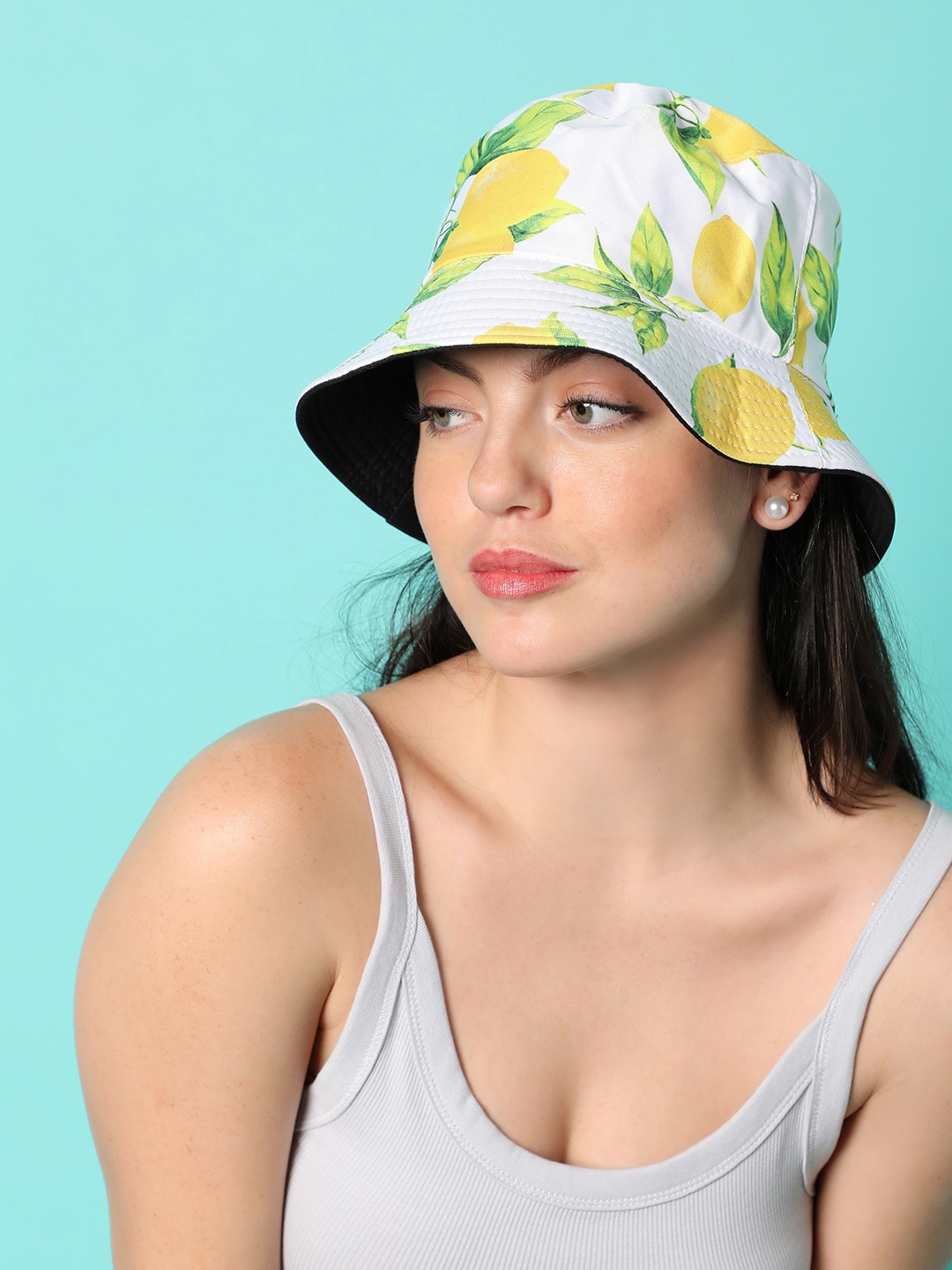 

HAUTE SAUCE by Campus Sutra Women Printed Anti-Sweat Bucket Hat, White