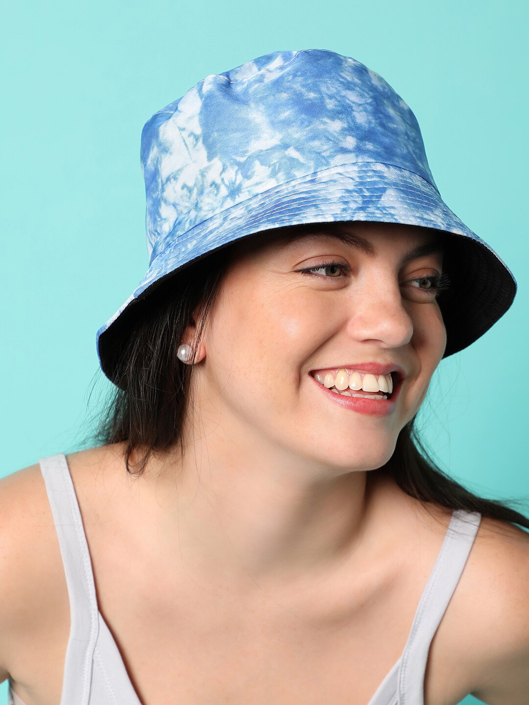 

HAUTE SAUCE by Campus Sutra Women Tie-Dye Bucket Hat, Blue