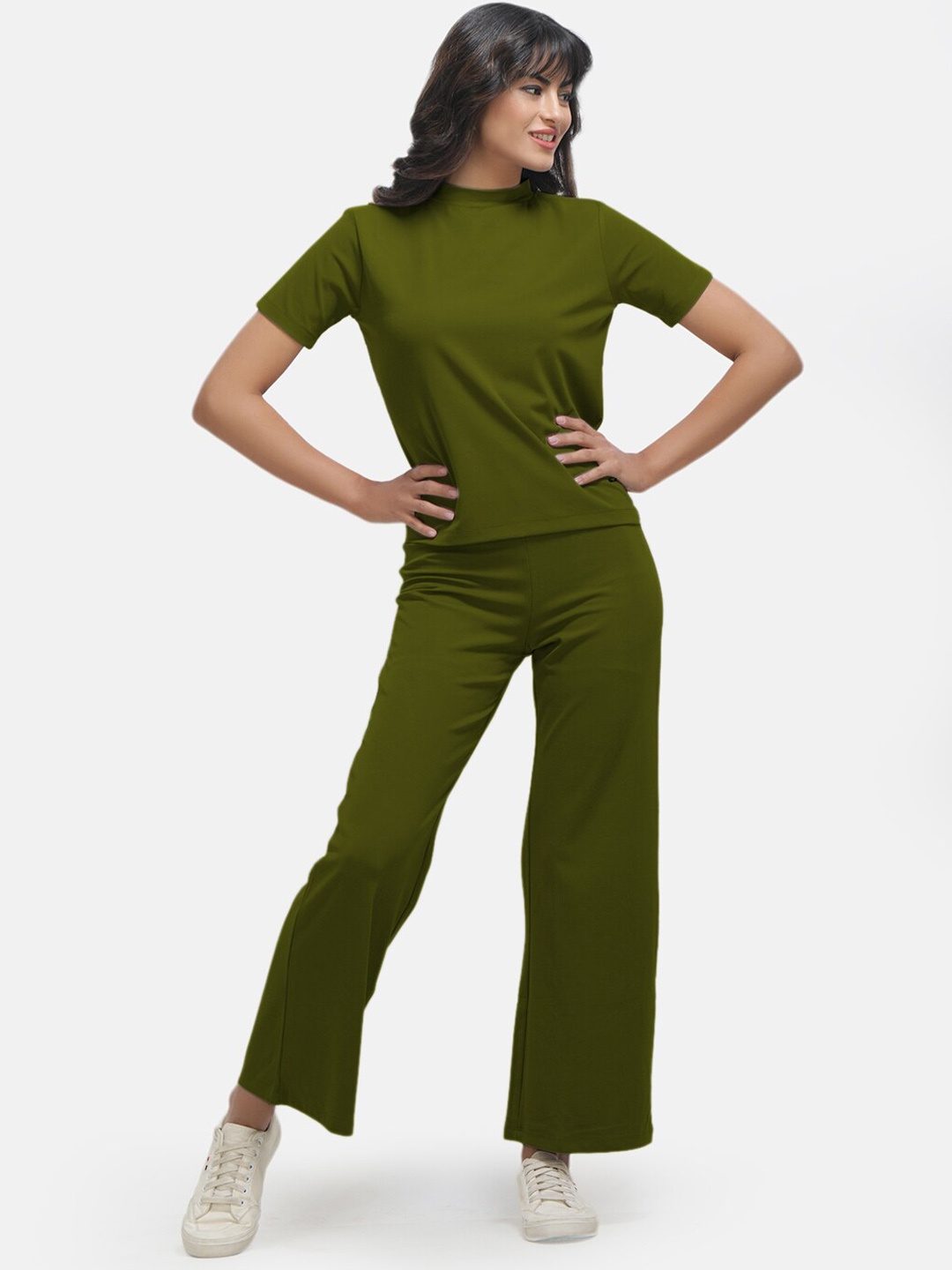 

KOI SLEEPWEAR Women T-Shirt with Trousers, Green