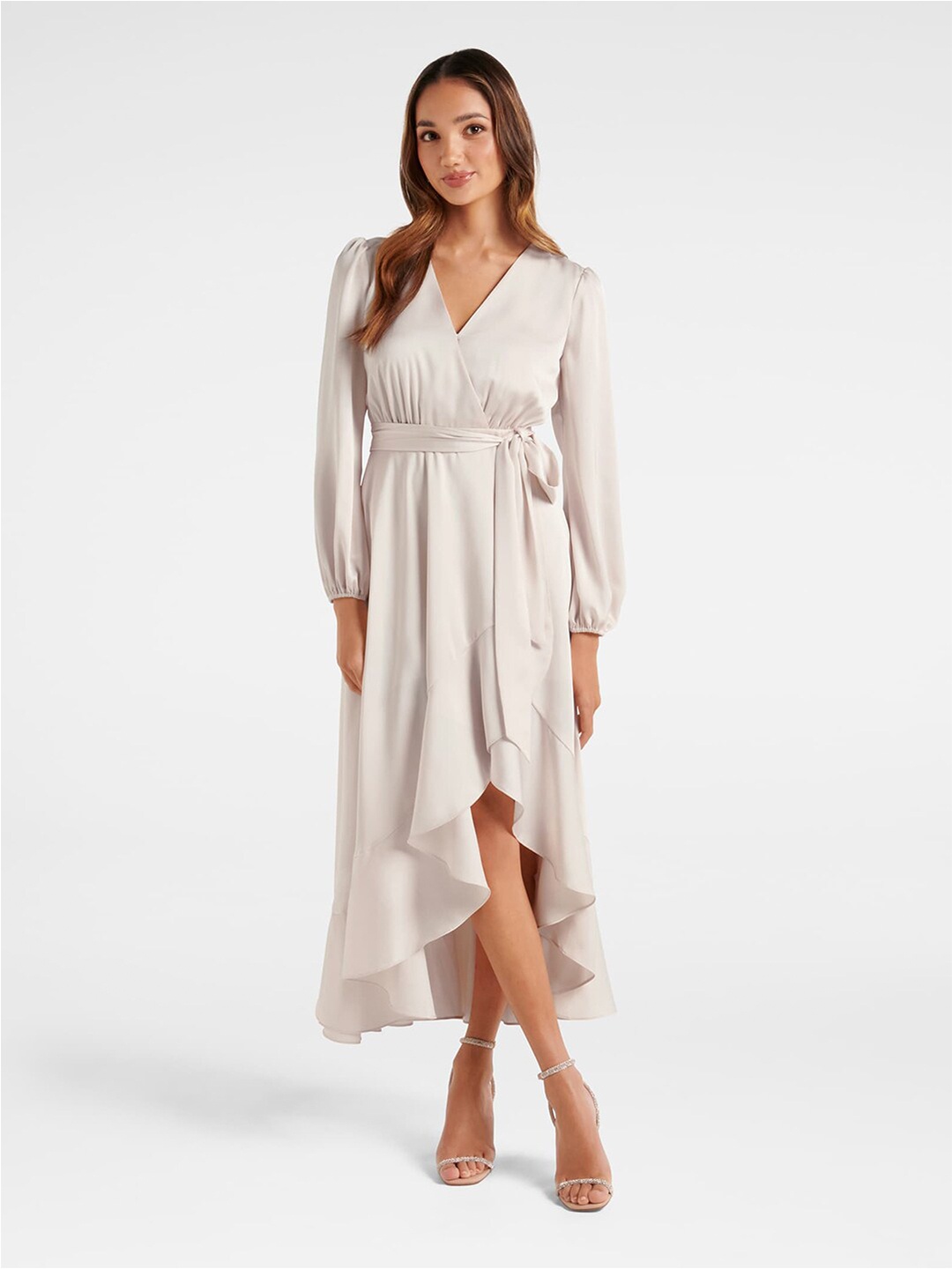 

Forever New High Low Hem Midi Dress, Grey