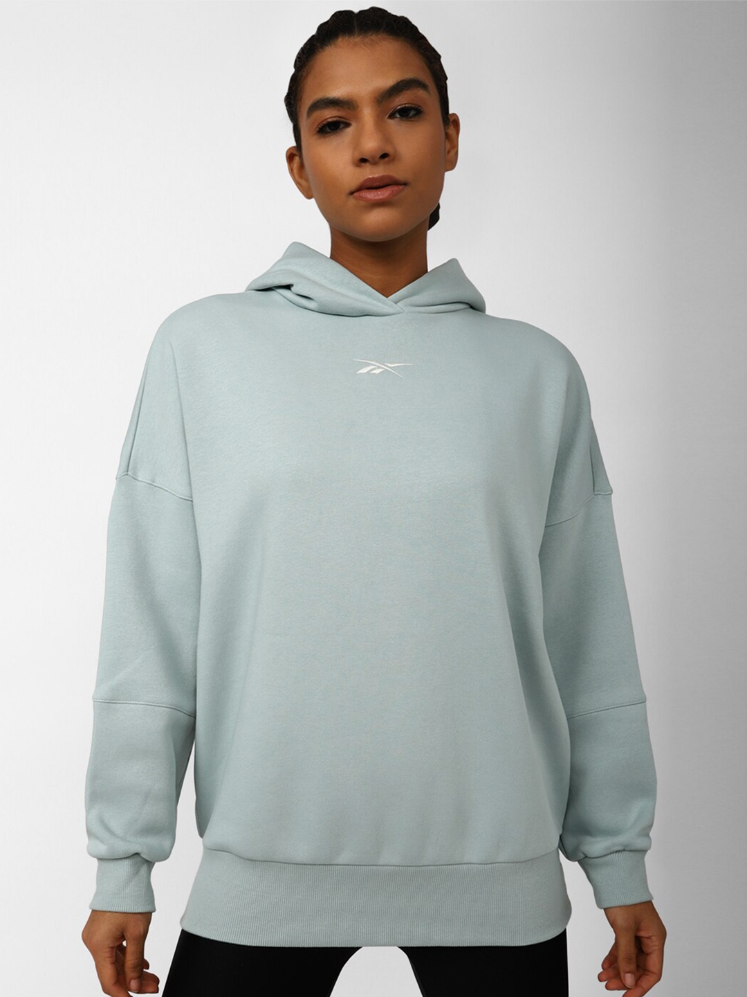 

Reebok Women Rbk Fitness S Recycle Oversize Hooded Sweatshirt, Green