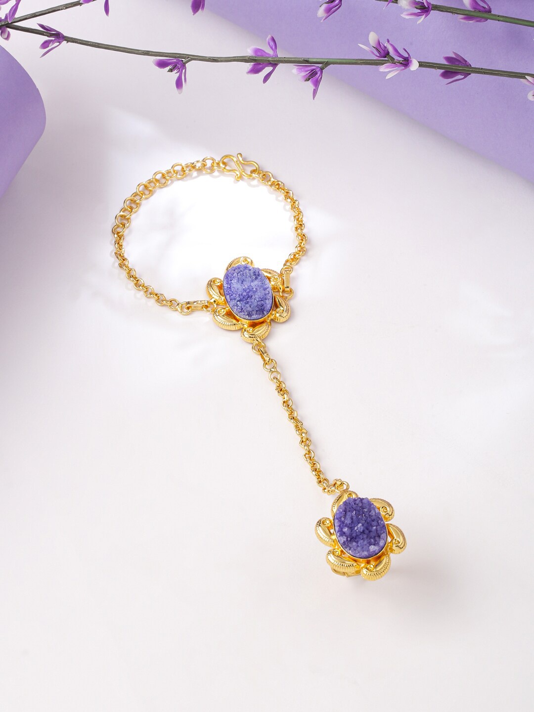 

Tistabene Women Gold-Plated Ring Bracelet