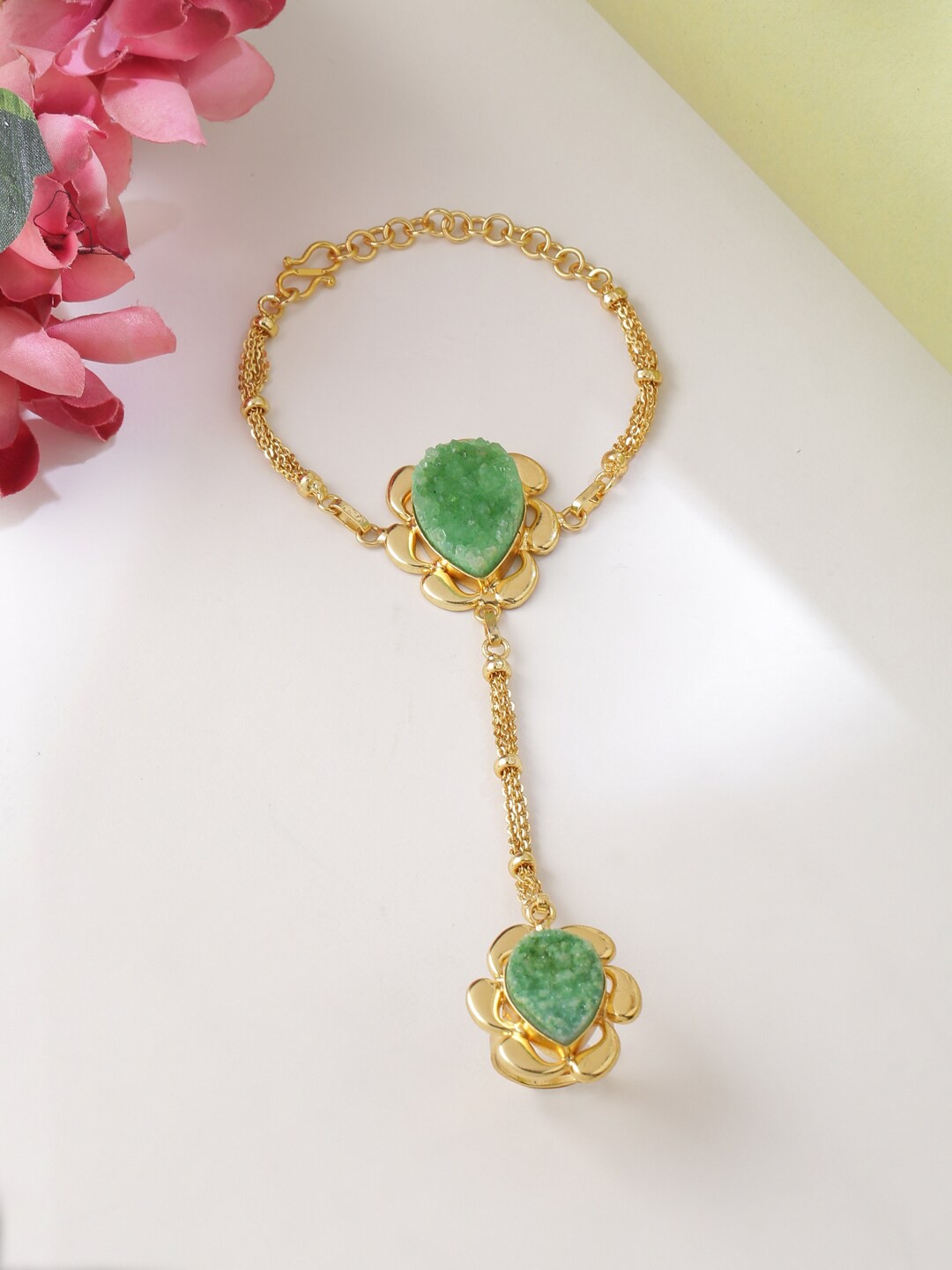 

Tistabene Women Gold-Plated Ring Bracelet