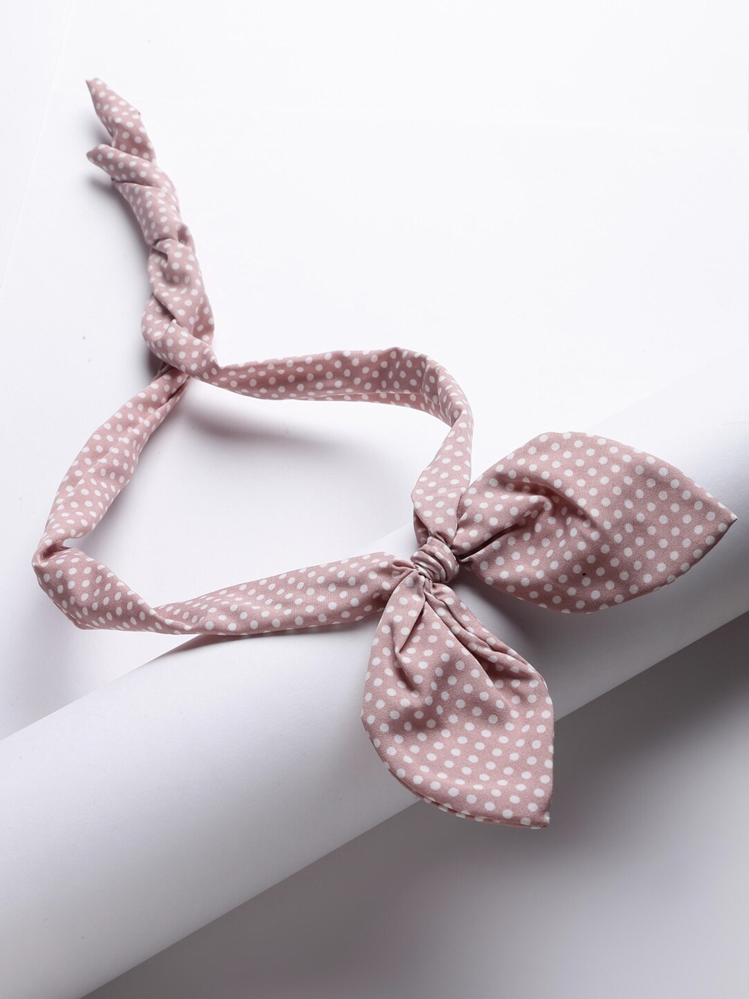 

VOGUE PANASH Women Polka Dot Printed Hairband, Pink