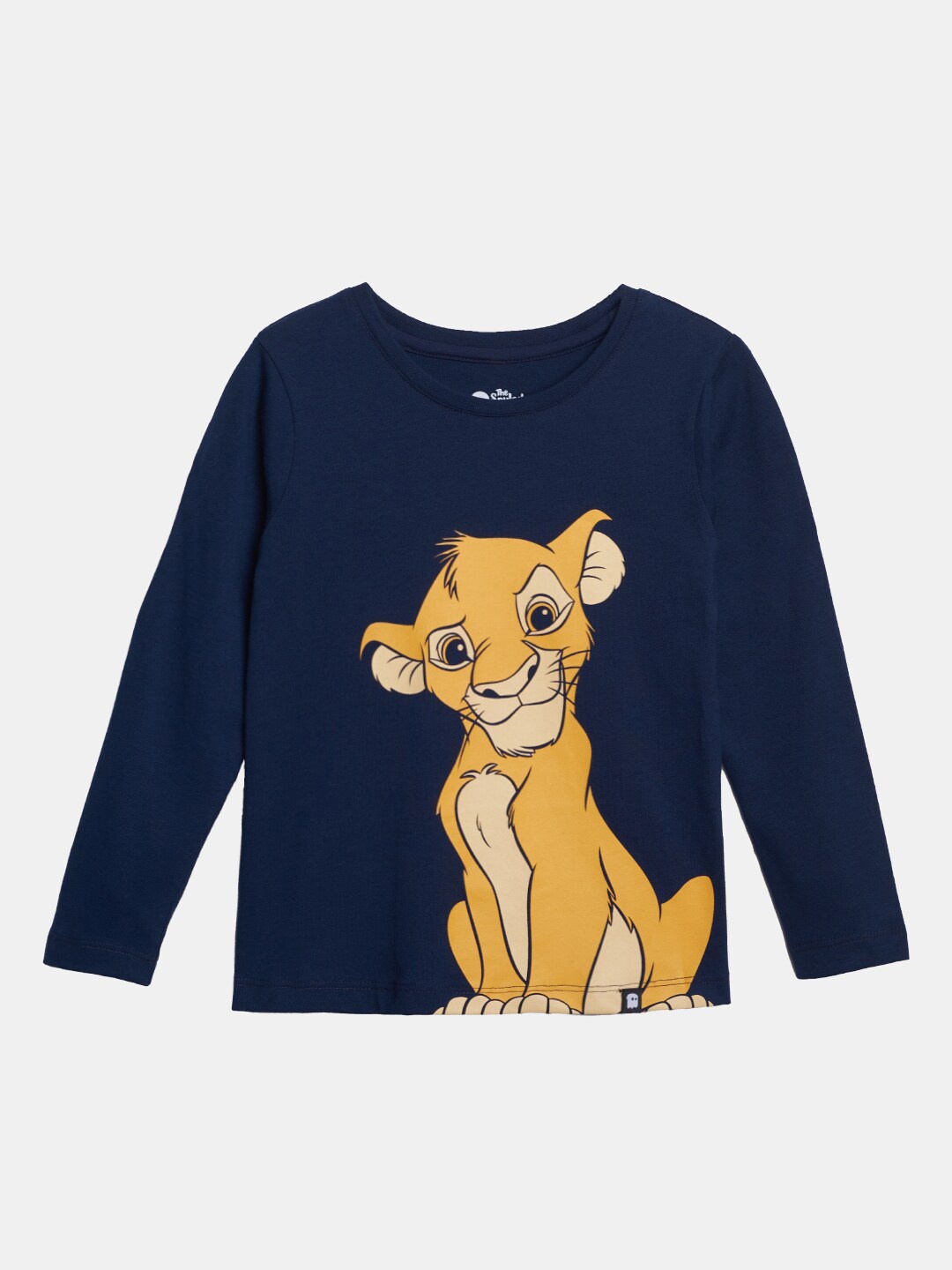 

The Souled Store Girls Printed Pure Cotton T-shirt, Navy blue
