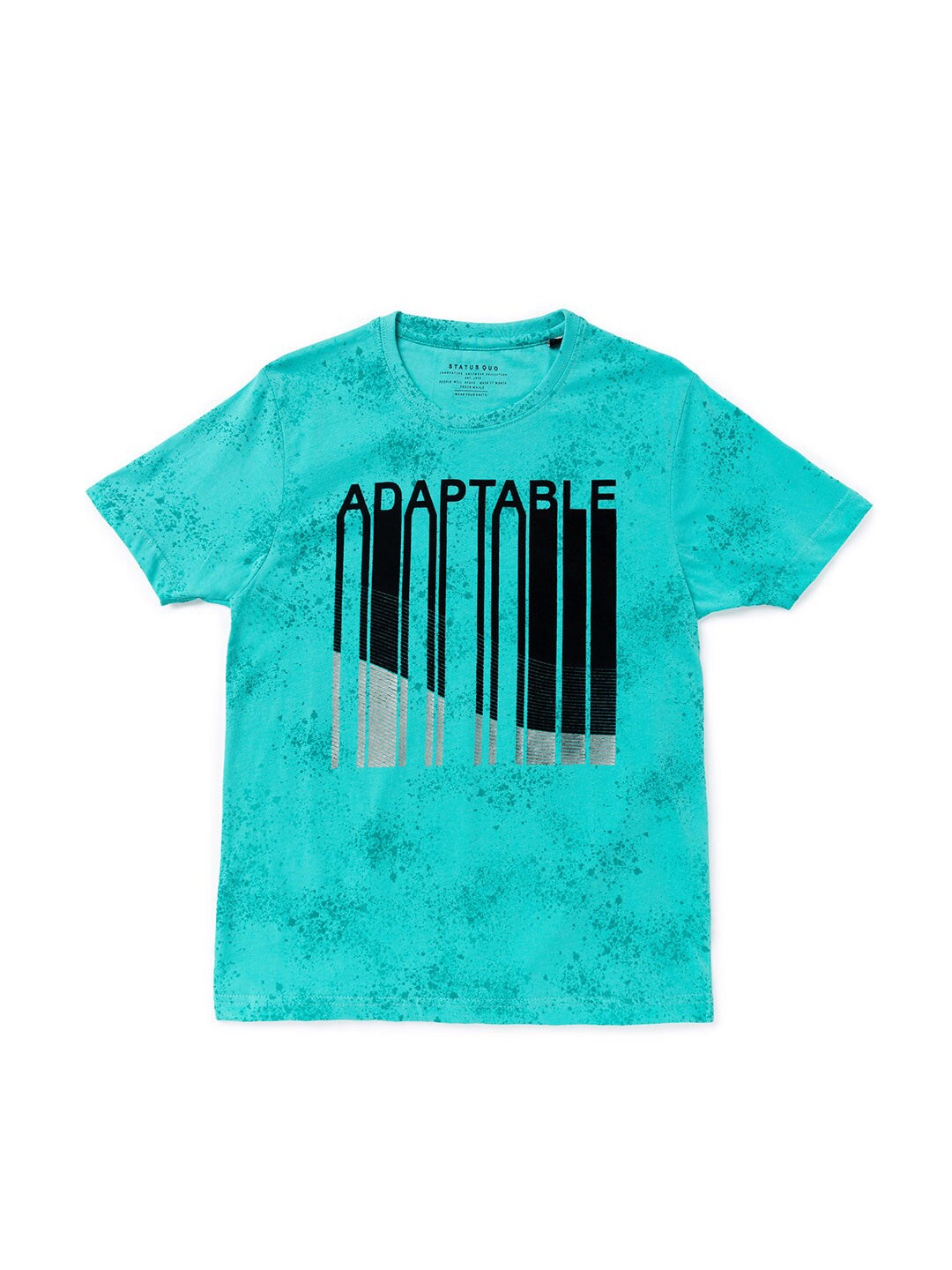 

Status Quo Boys Printed Cotton T-shirt, Sea green