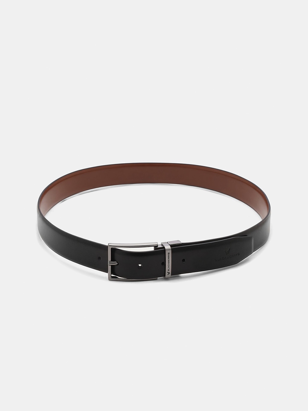

Blackberrys Men Leather Push-Pin Formal Belt, Black