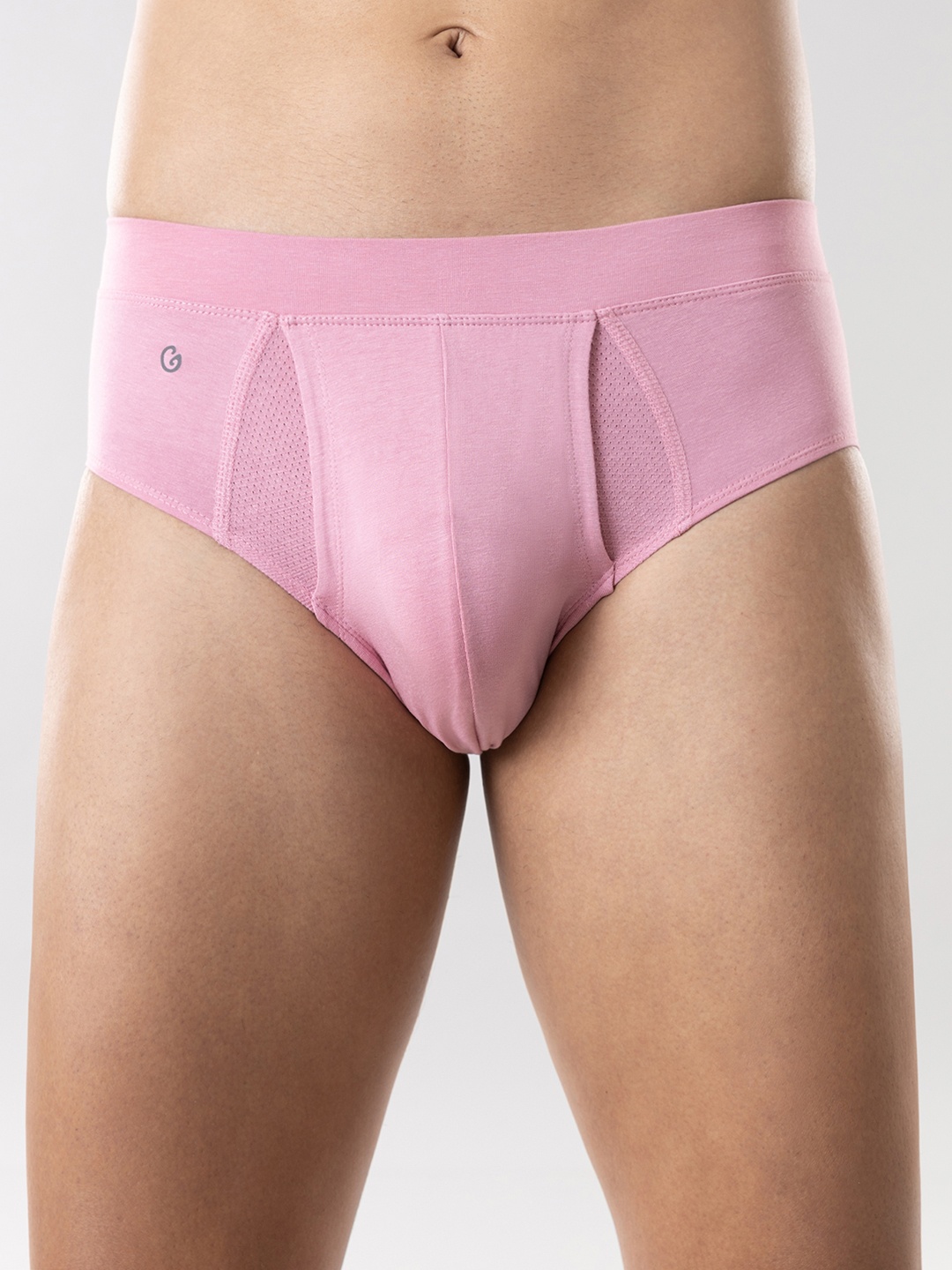 

Gloot Men Breathable Cool Mesh Zones & Anti Odor Brief GLUCTIEBR01, Pink
