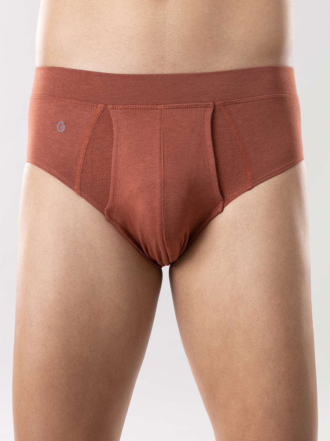 Gloot Men Breathable Cool Mesh Zones & Anti Odor Brief GLUCTIEBR01, Copper