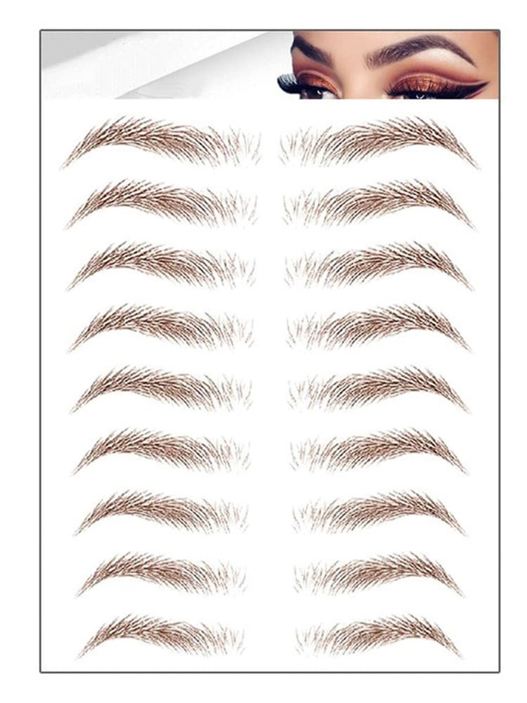 

S.A.V.I. 9 Pairs Natural Brown Long Lasting Eyebrow Tattoo Sticker