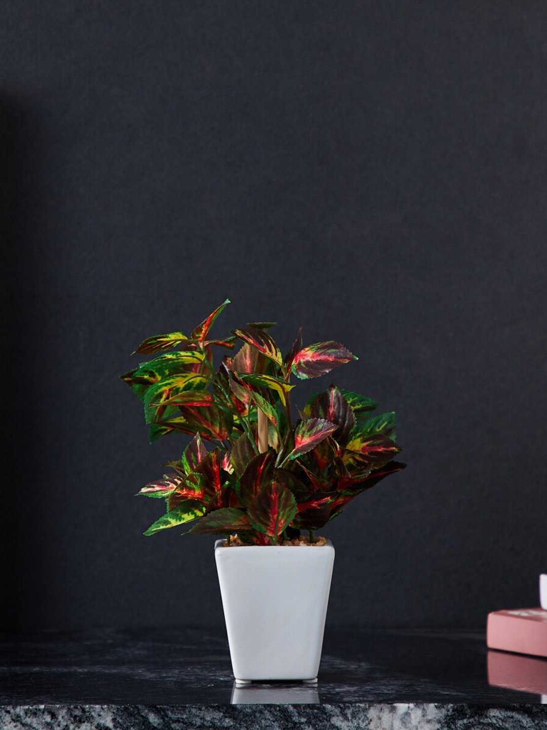 

Home Centre Fiesta Foliage Silicone Artificial Plant With Ceramic Pot, Green