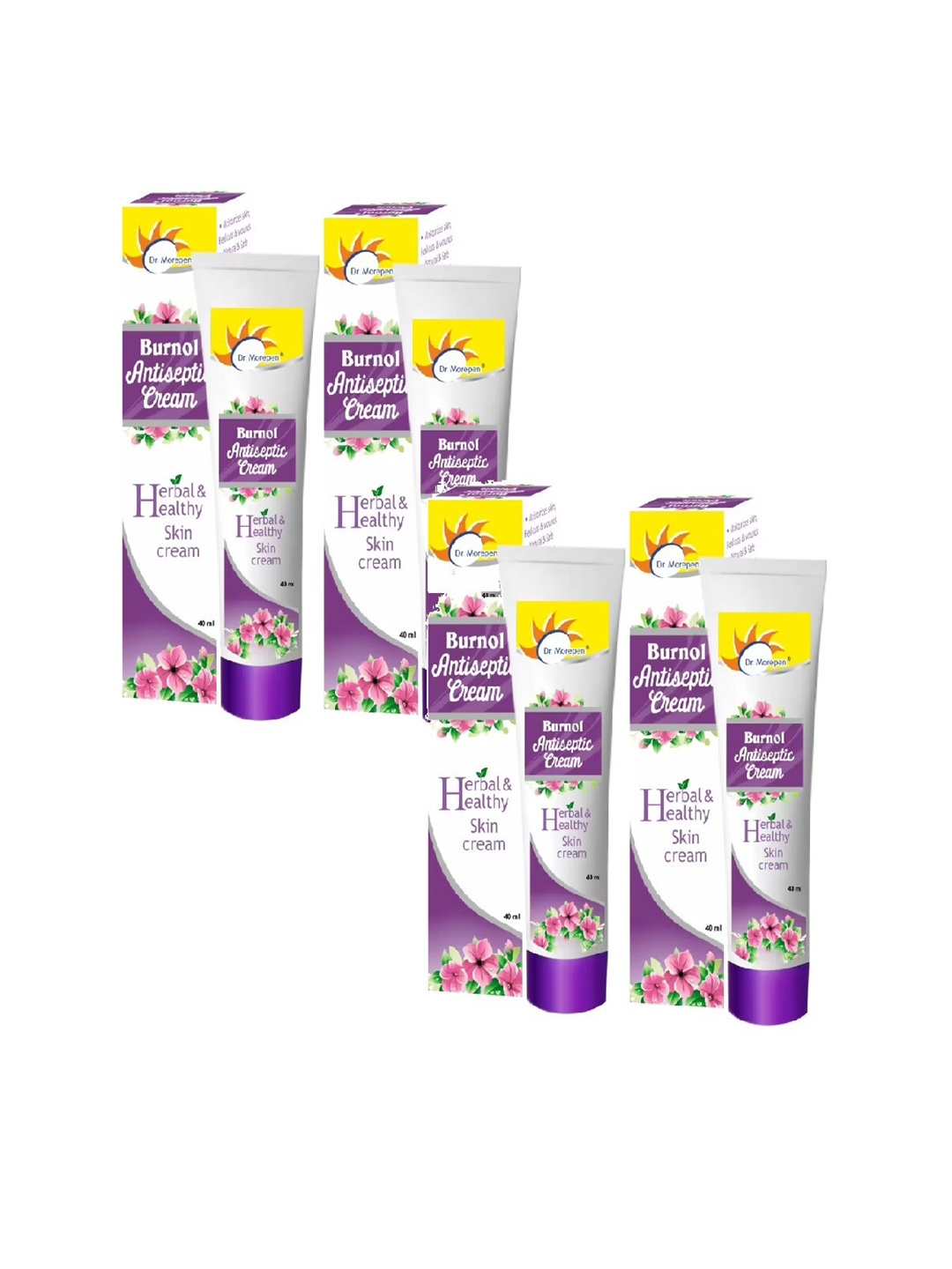 

Dr. Morepen Set Of 4 Burnol Skin Care Antiseptic Cream, Multi