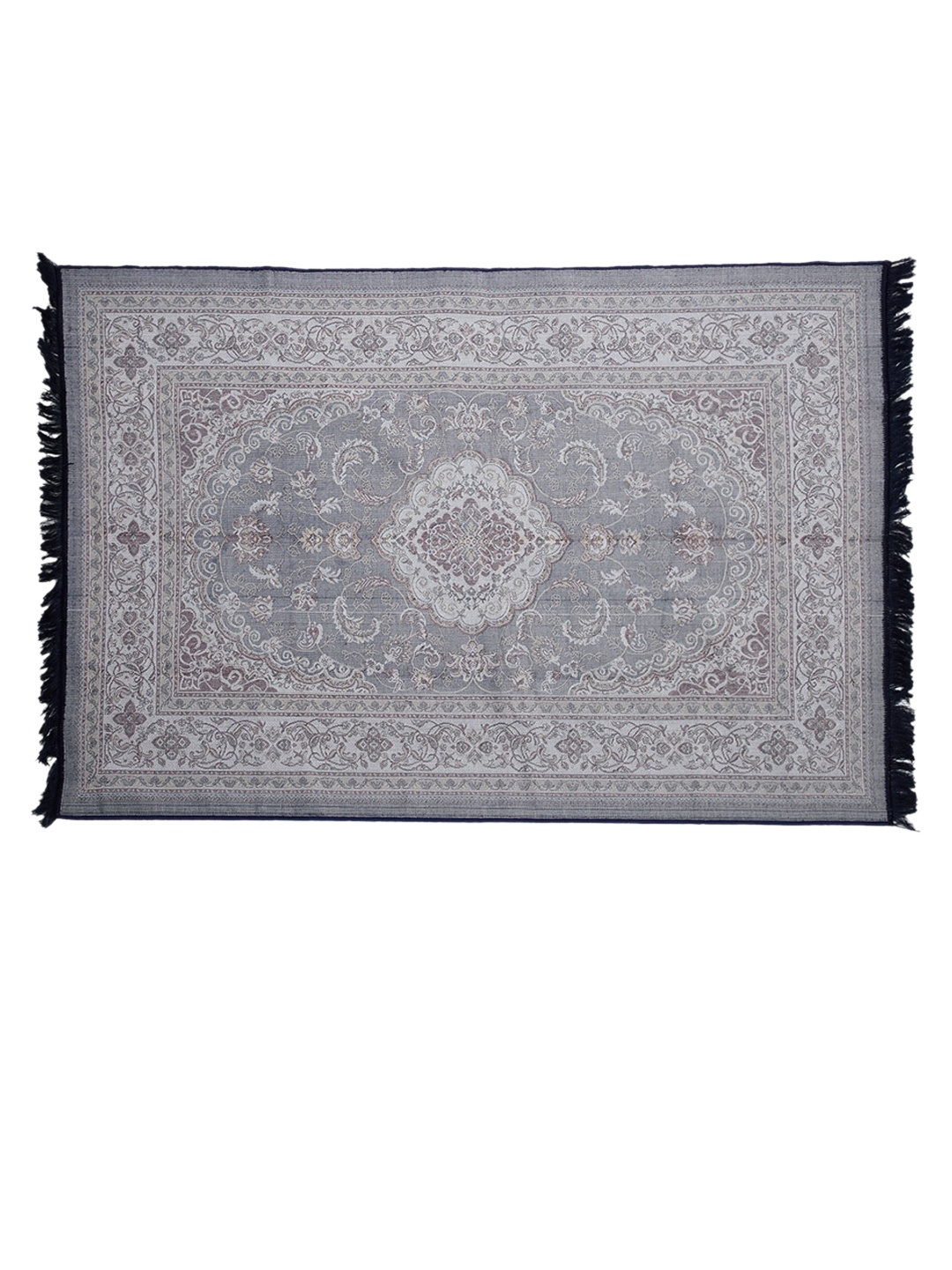 

Home Centre Corsica Tapis Blue & White Ethnic Motifs Woven Carpet