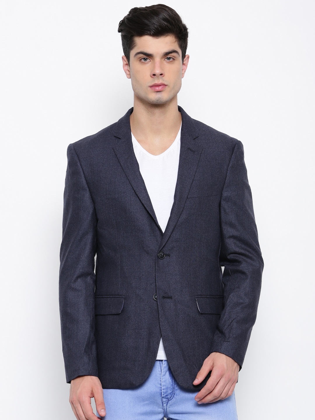

U.S. Polo Assn. Navy Single-Breasted Smart Casual Blazer, Navy blue