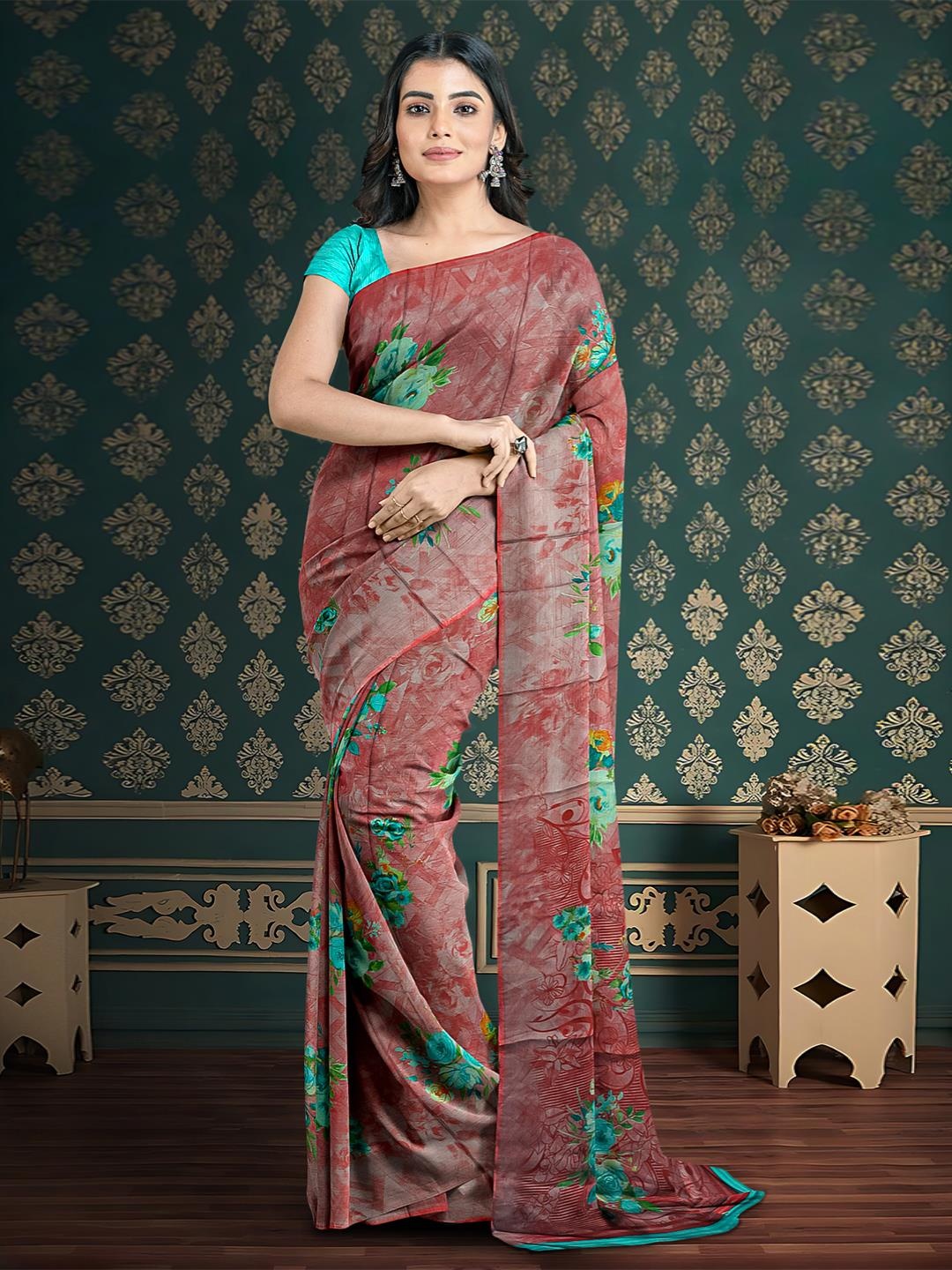 

Kalamandir Floral Saree, Maroon