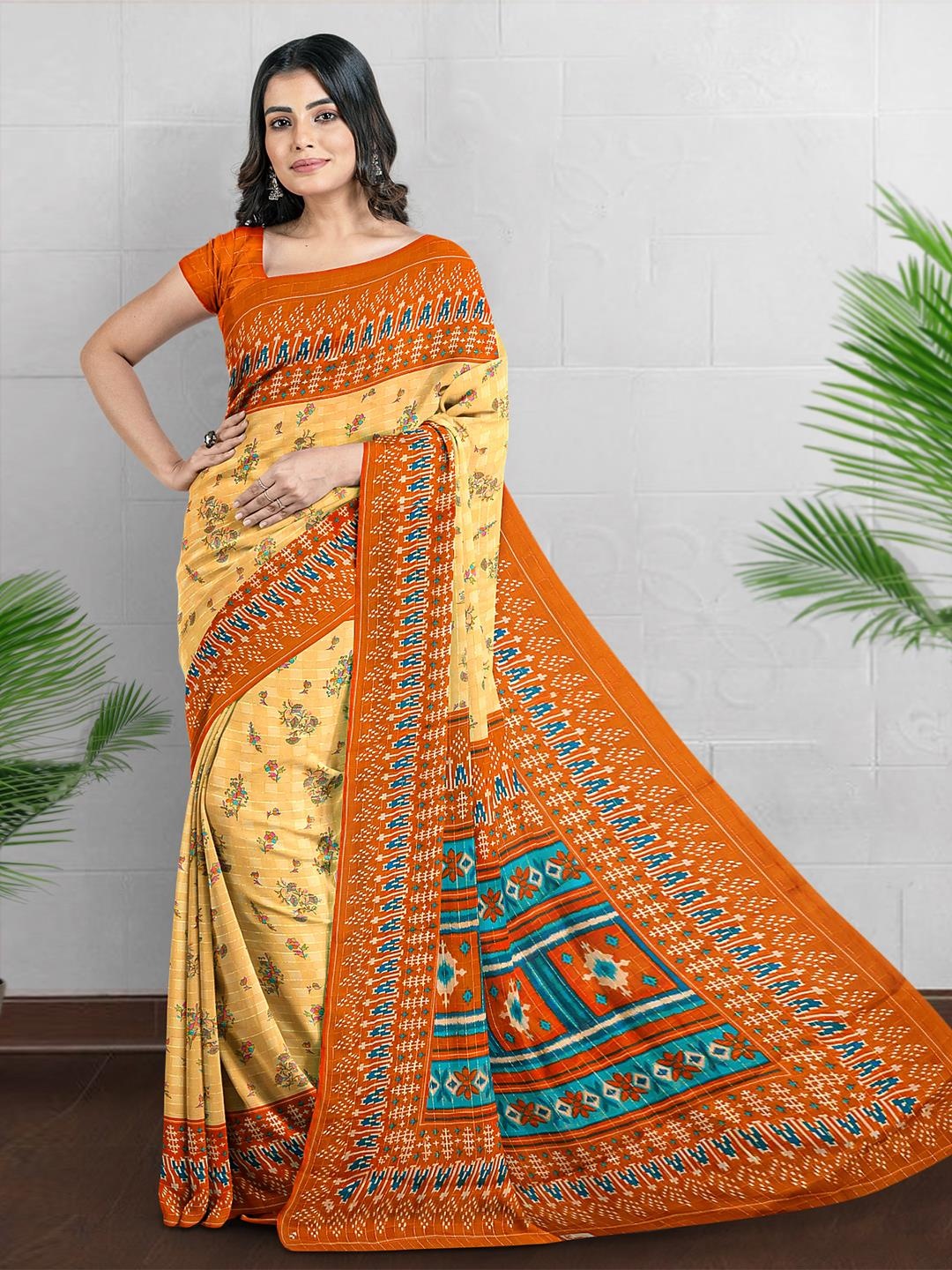 

Kalamandir Floral Woven Design Saree, Yellow