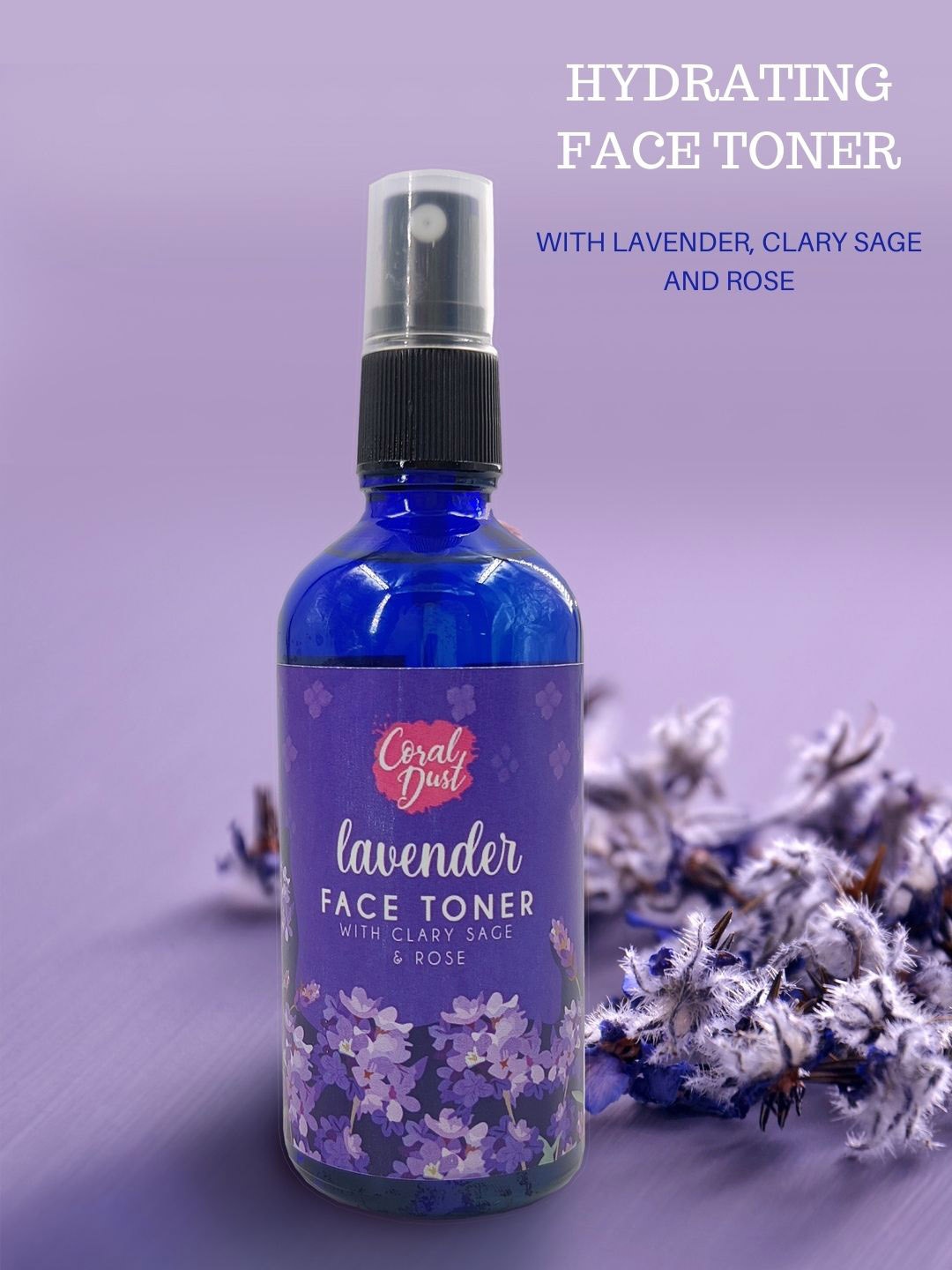 

Coral Dust Lavender Face Toner with Clary Sage & Rose - 100ml