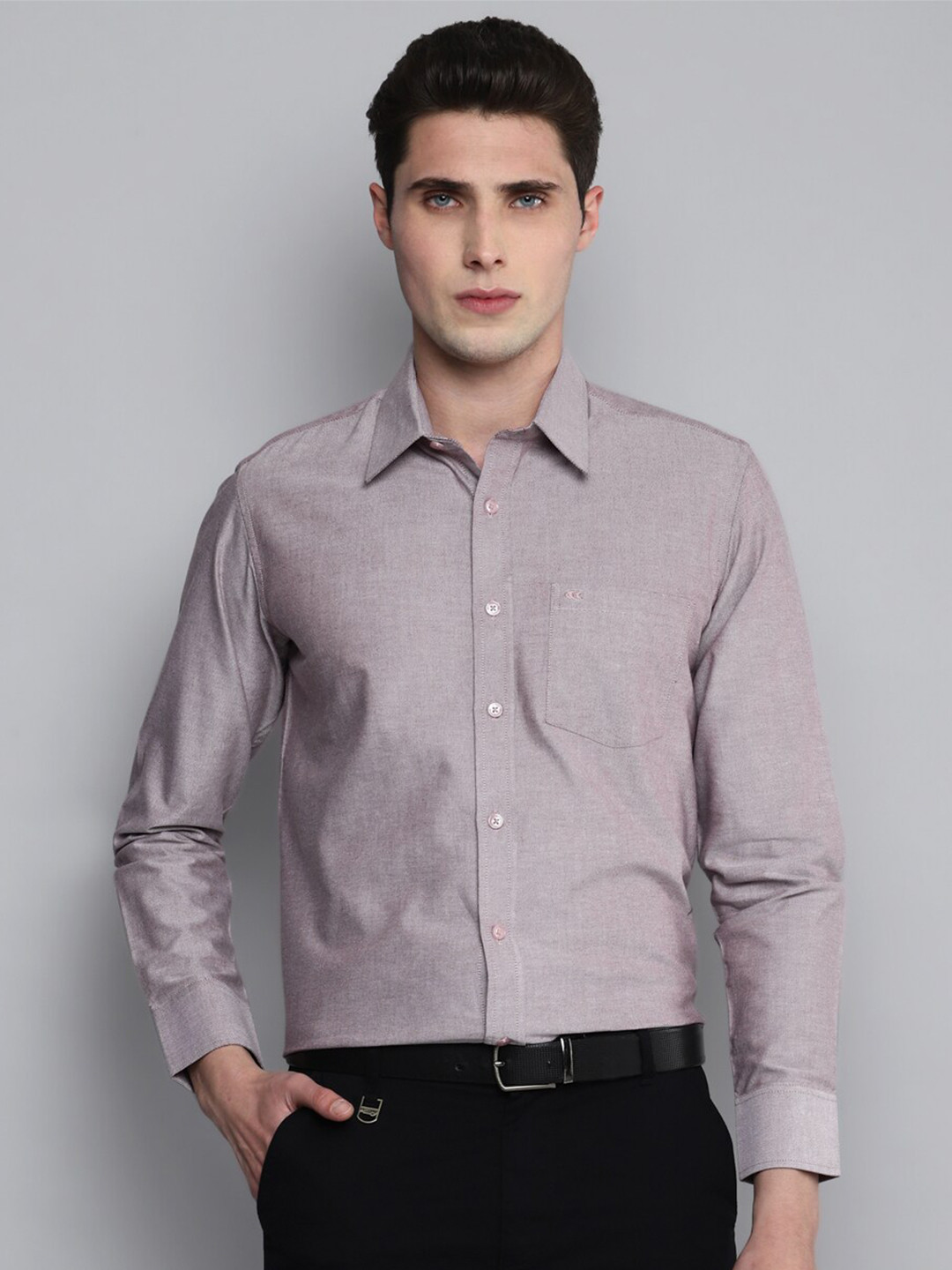 

Allen Cooper Men Cotton Casual Shirt, Grey