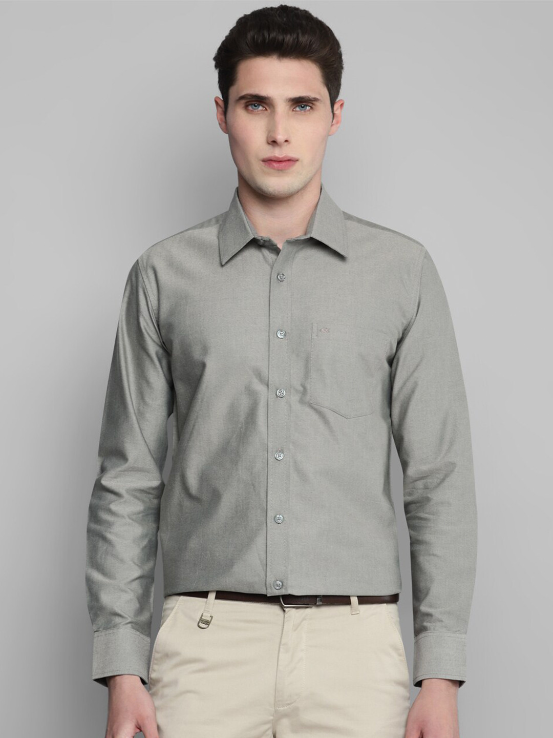 

Allen Cooper Men Faded Cotton Casual Shirt, Green
