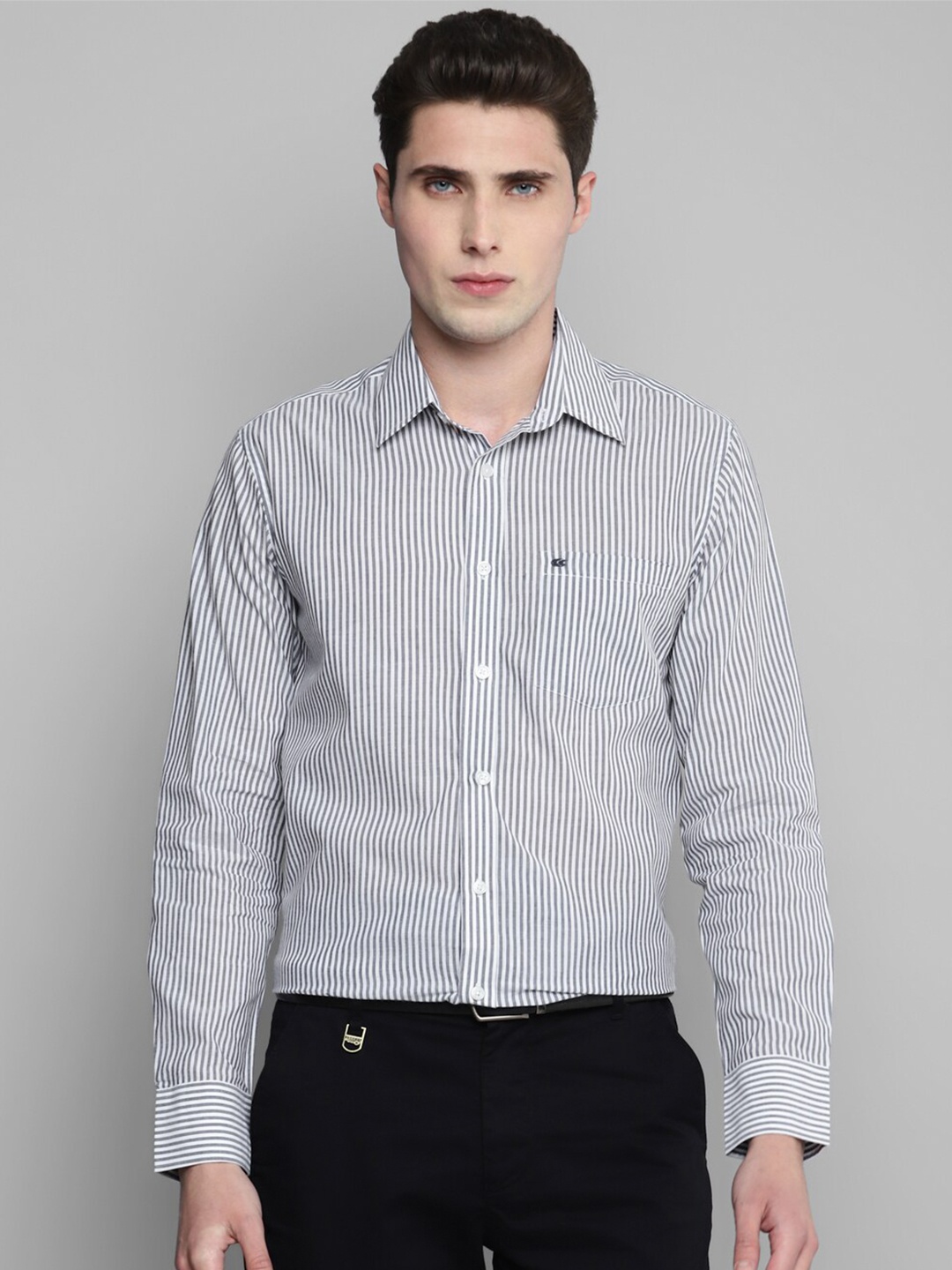 

Allen Cooper Men Printed Casual Cotton Shirt, White