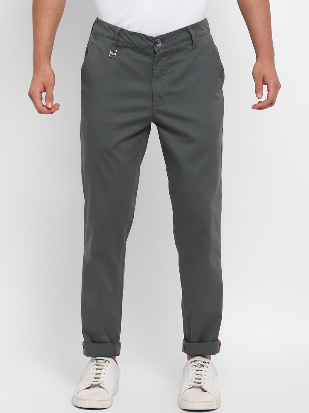 

Red Chief Men Cotton Regular Fit Trousers, Grey