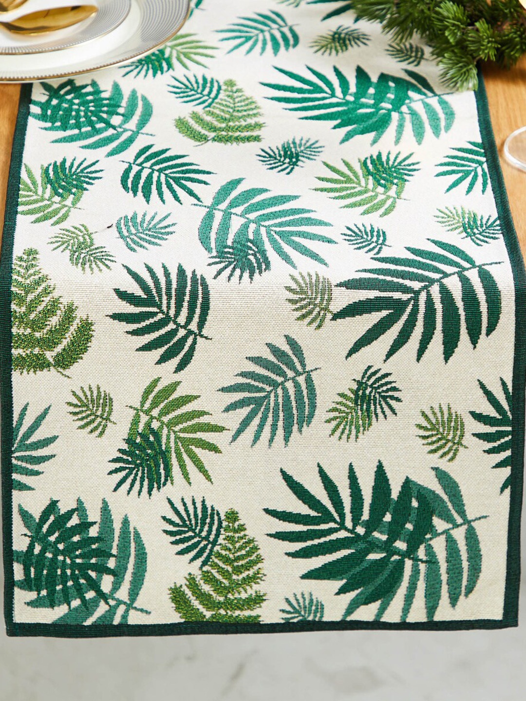 

Home Centre Corsica Off White & Green Tropical Printed Table Runners