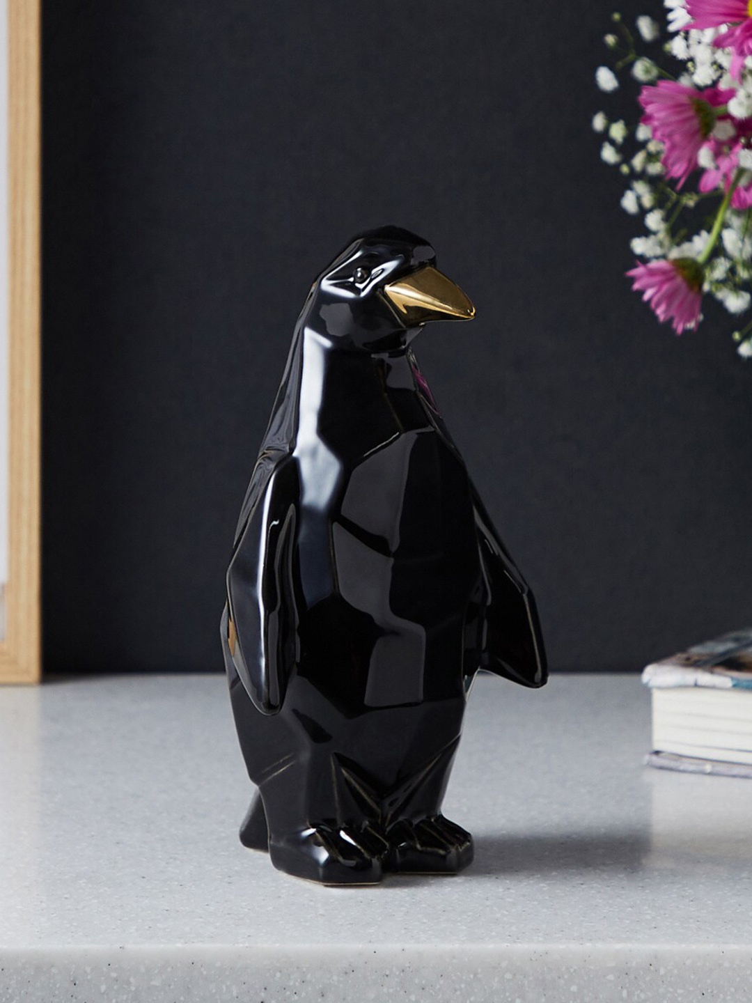 

Home Centre Textured Penguin Showpiece, Black