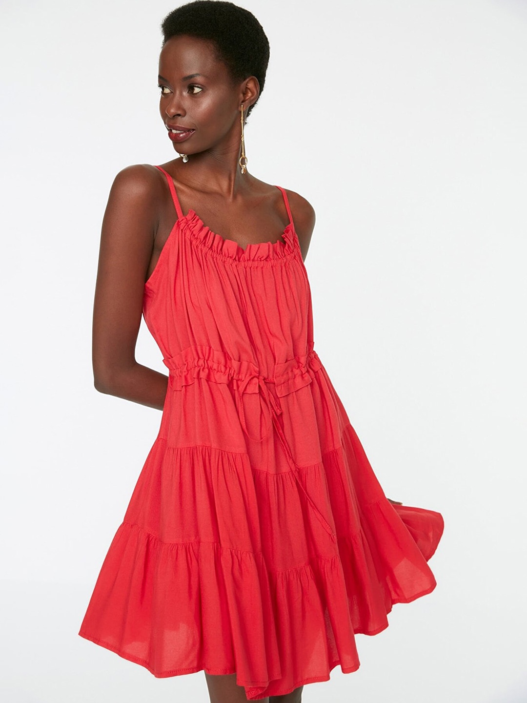

Trendyol Shoulder Strapes Dress, Red