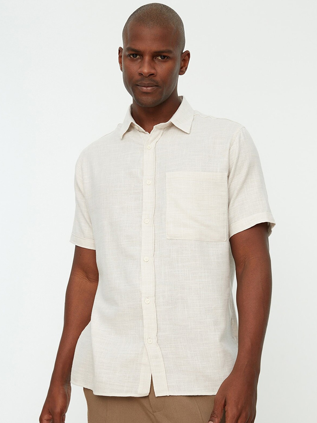 

Trendyol Men Pure Cotton Casual Shirt, White