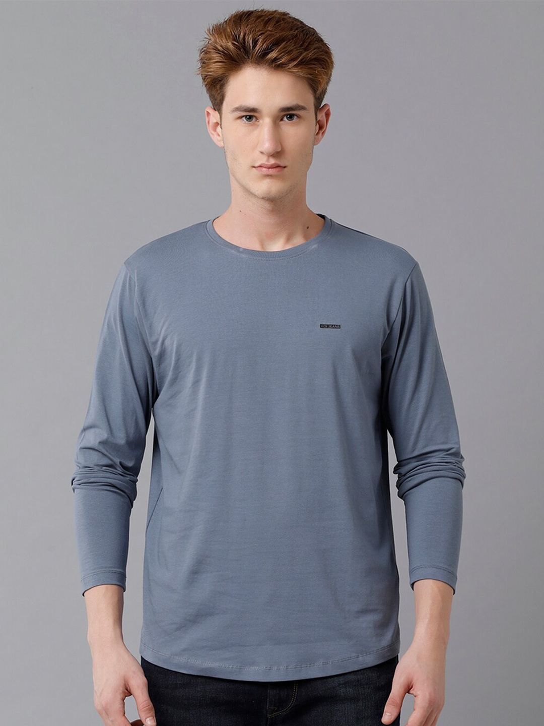 

Voi Jeans Men Full Sleeve T-shirt, Blue