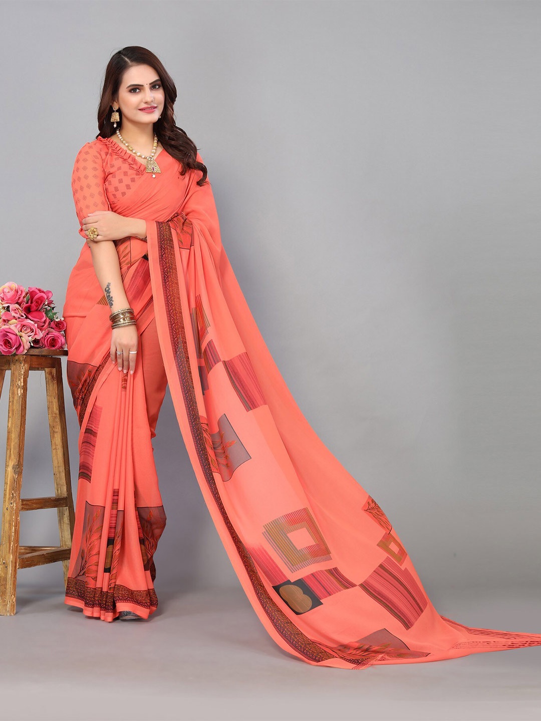 

Yashika Saree, Peach