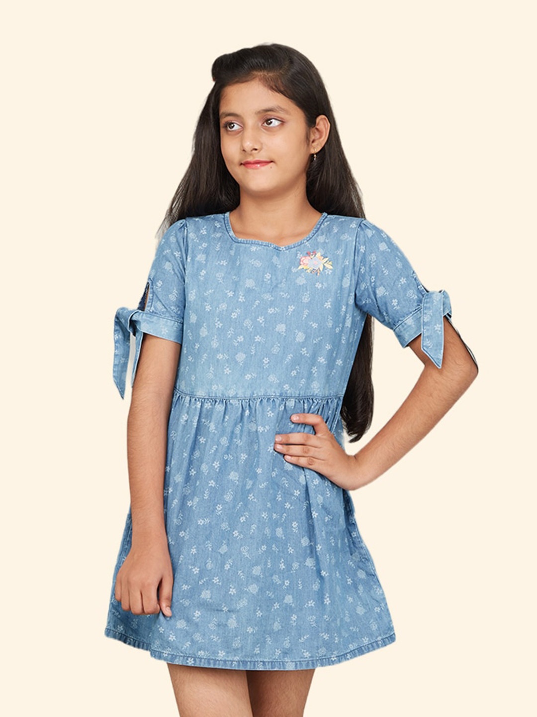 

Zalio Floral Printed Cotton Dress, Blue