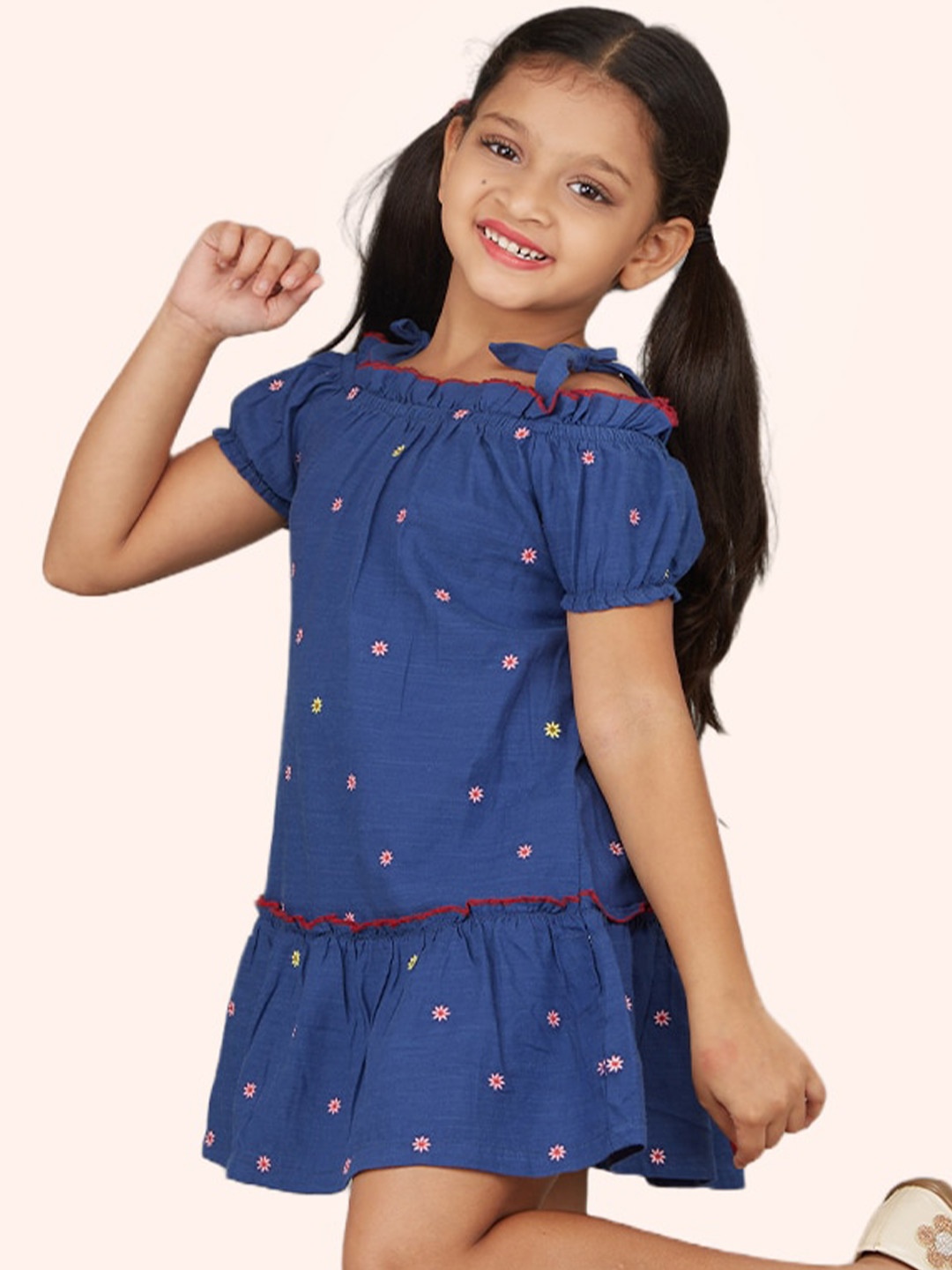 

Zalio Floral Printed Cotton Dress, Blue