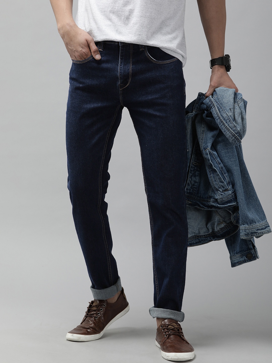 

Pepe Jeans Men Vapour Slim Fit Light Fade Stretchable Jeans, Blue