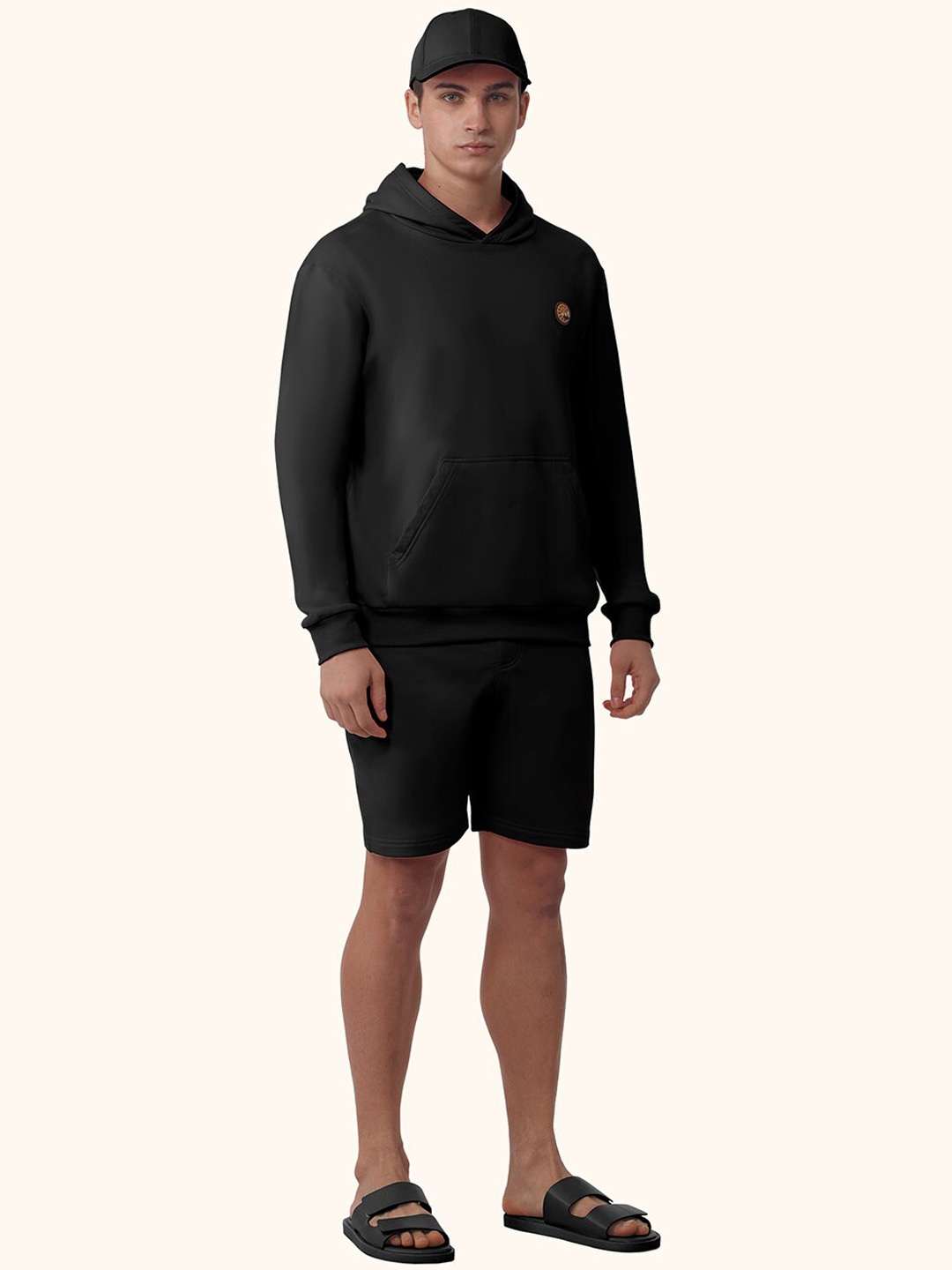 

PANGOLIN Men 4-Way Stretchable & Sweat-Wicking Shorts, Black