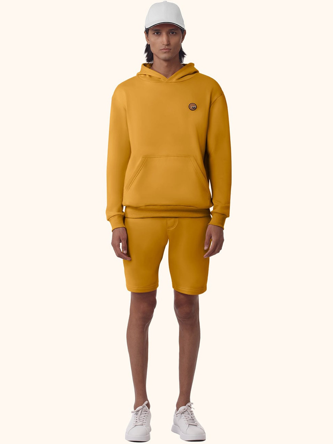

PANGOLIN Men 4-Way Stretchable & Sweat-Wicking Shorts, Yellow