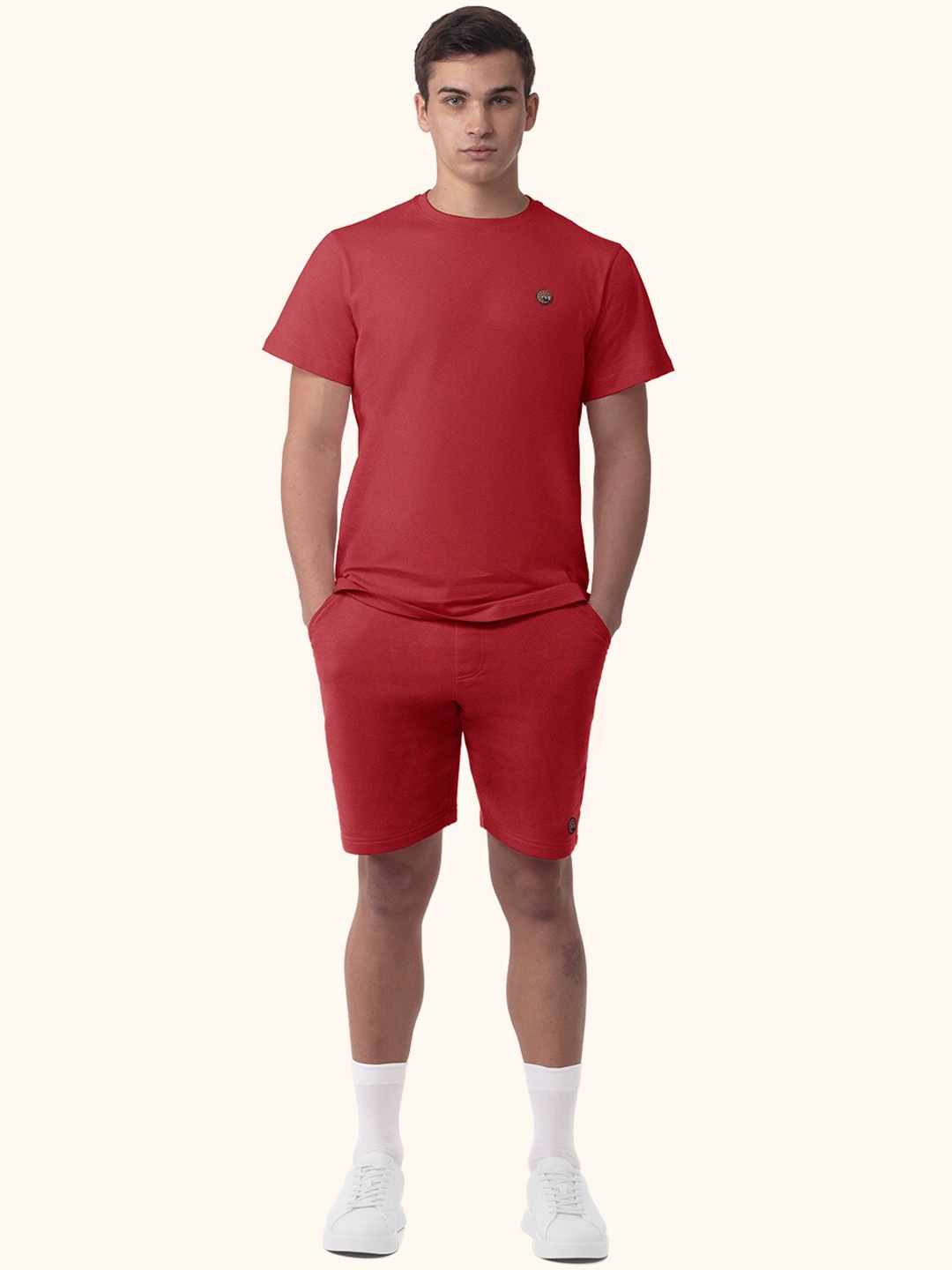 

PANGOLIN Men Cotton Re-Fresh Technology Shorts, Red