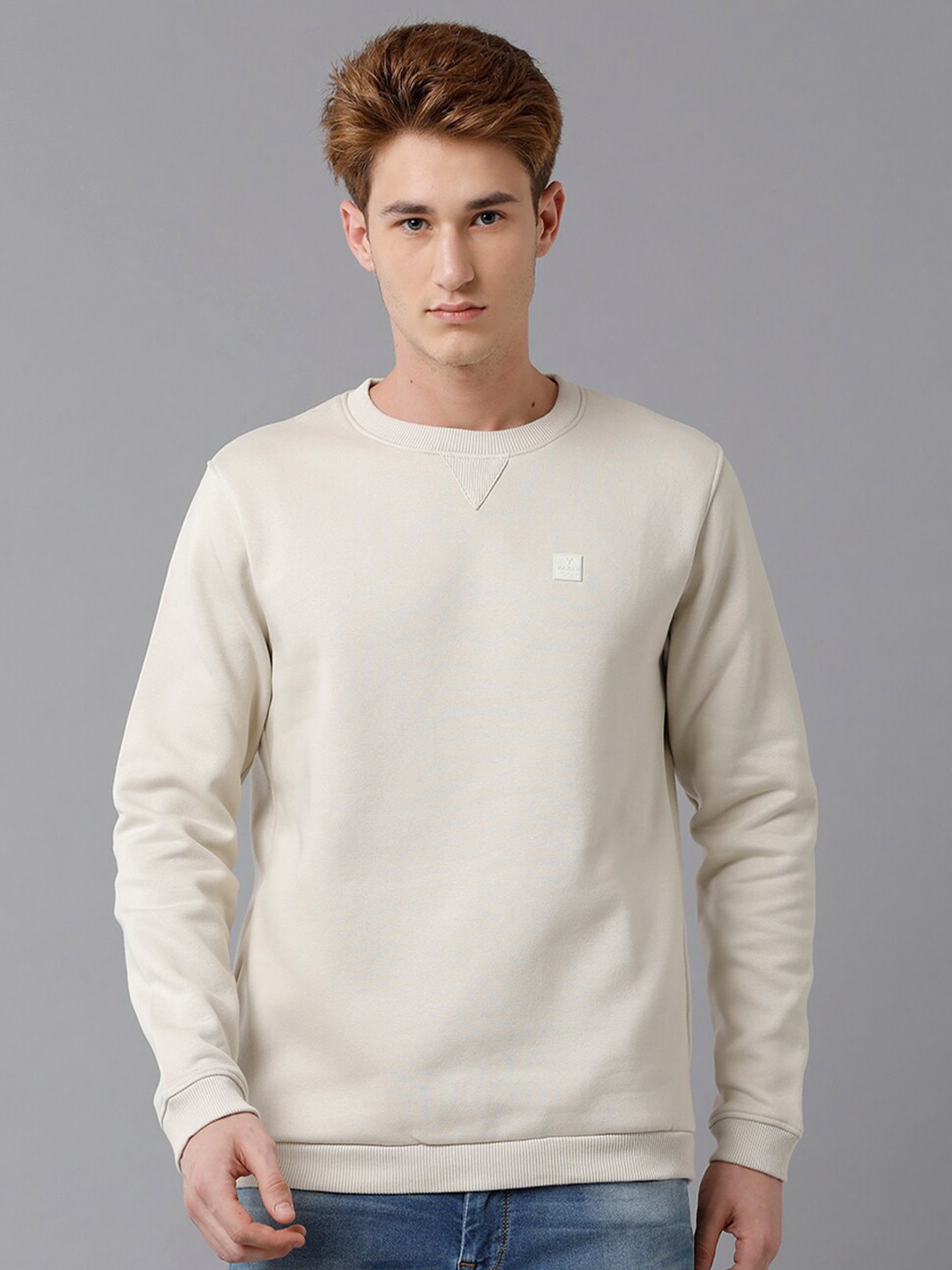 

Voi Jeans Men Fleece Sweatshirt, Beige