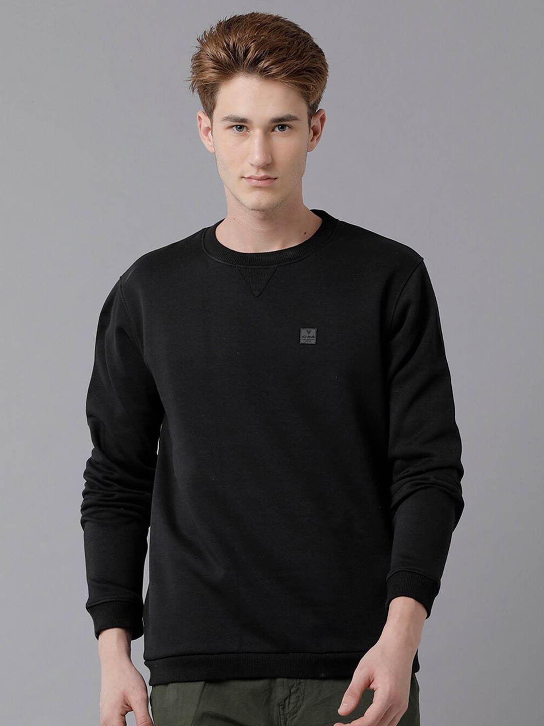 

Voi Jeans Men Fleece Sweatshirt, Black